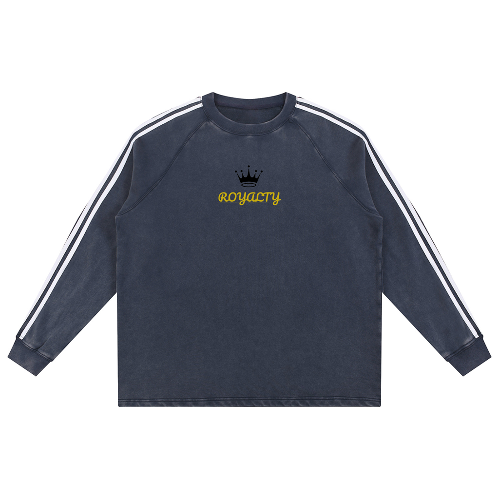 Snow Washed Contrast Tape Sweatshirt