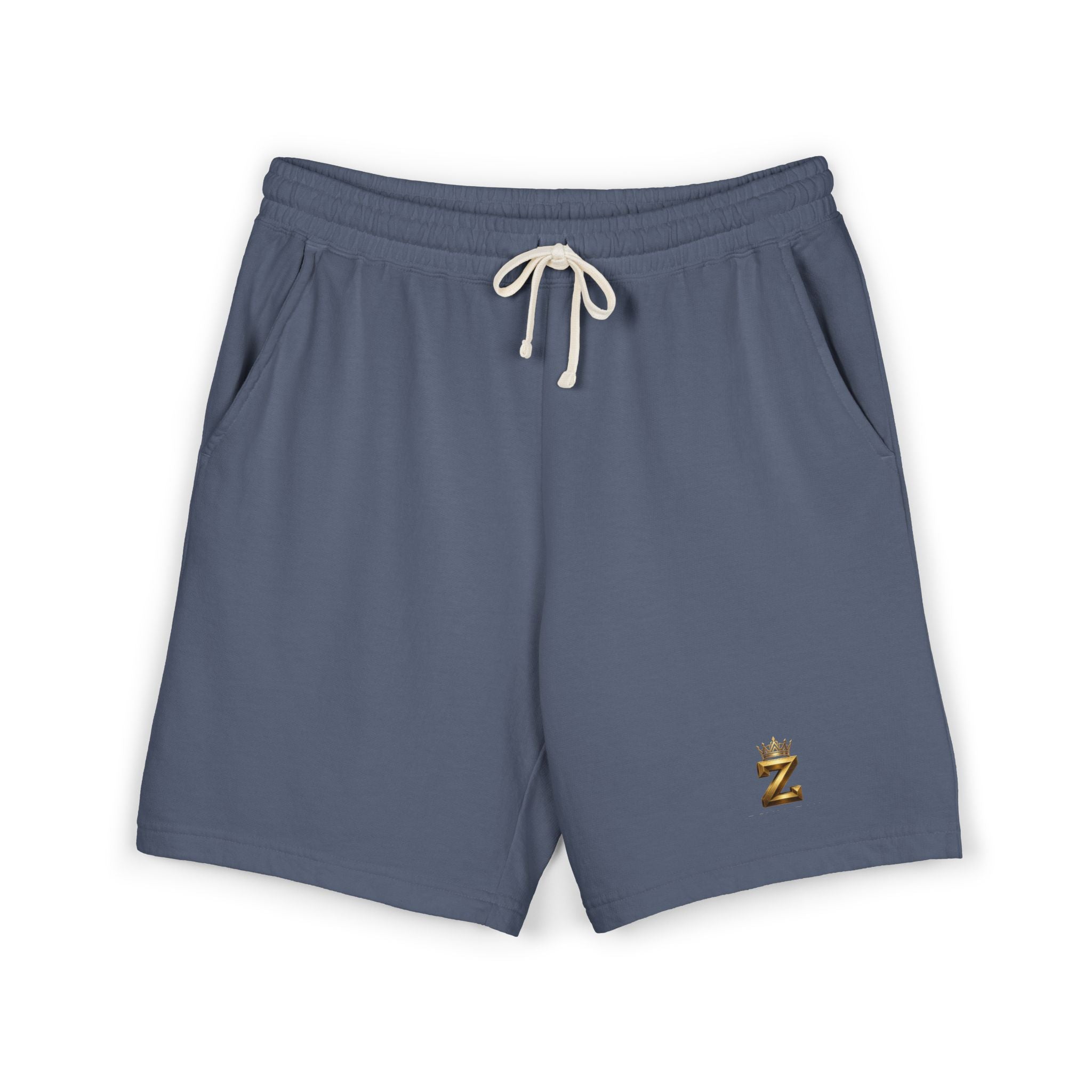 Crowned Soccer Logo Sweat Shorts — Garment-Dyed Lightweight Fleece