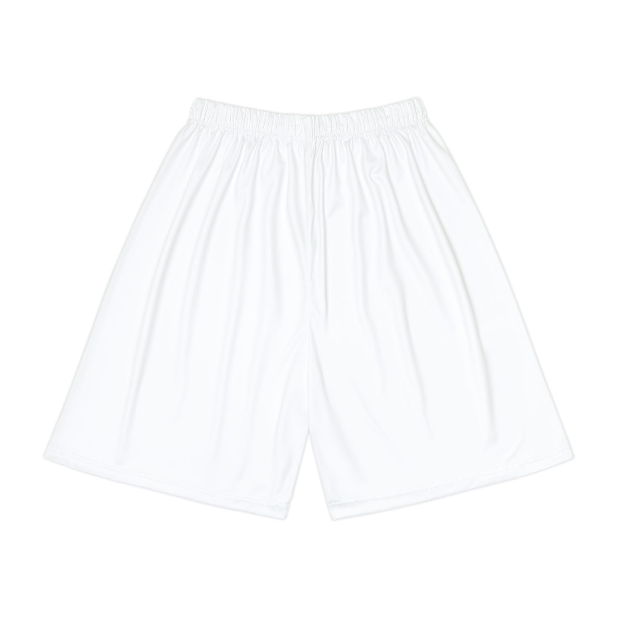 Royal Athlete Men’s Sports Shorts – White Athletic Basketball Shorts with ‘ROYAL ATHLETE’ Gold Print