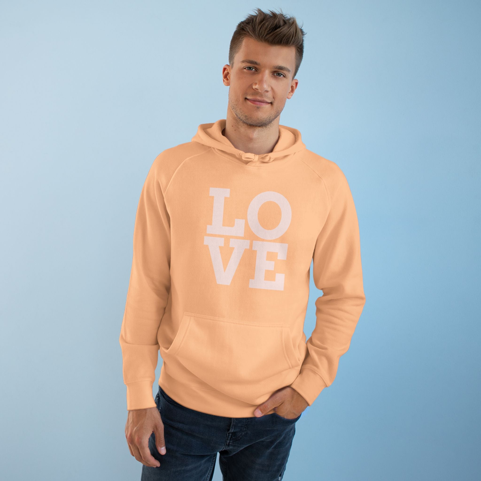 LOVE Pink Front Hoodie with Gold "Z Royal Zak" Back - Cozy Valentine Pullover