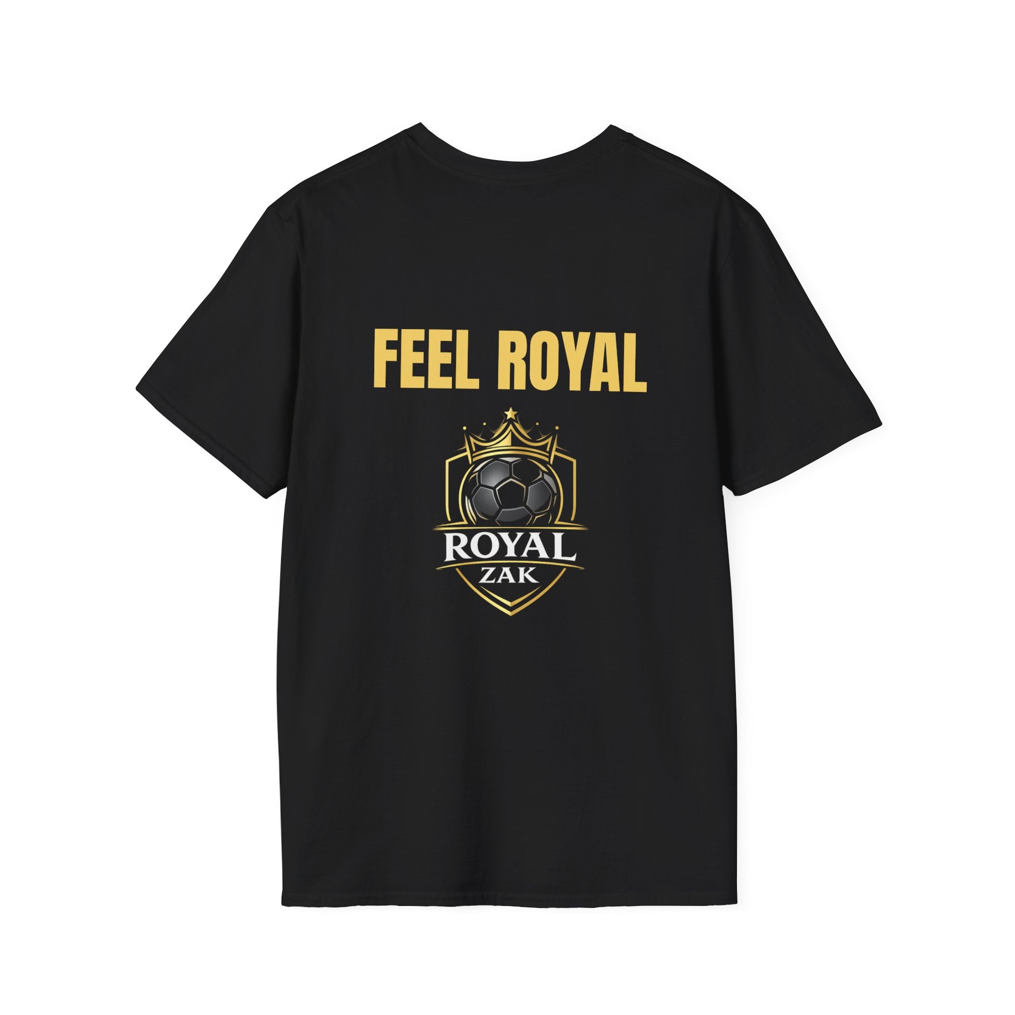 Royal ZAK Premium Soccer Tee — Gold Logo Streetwear T-Shirt