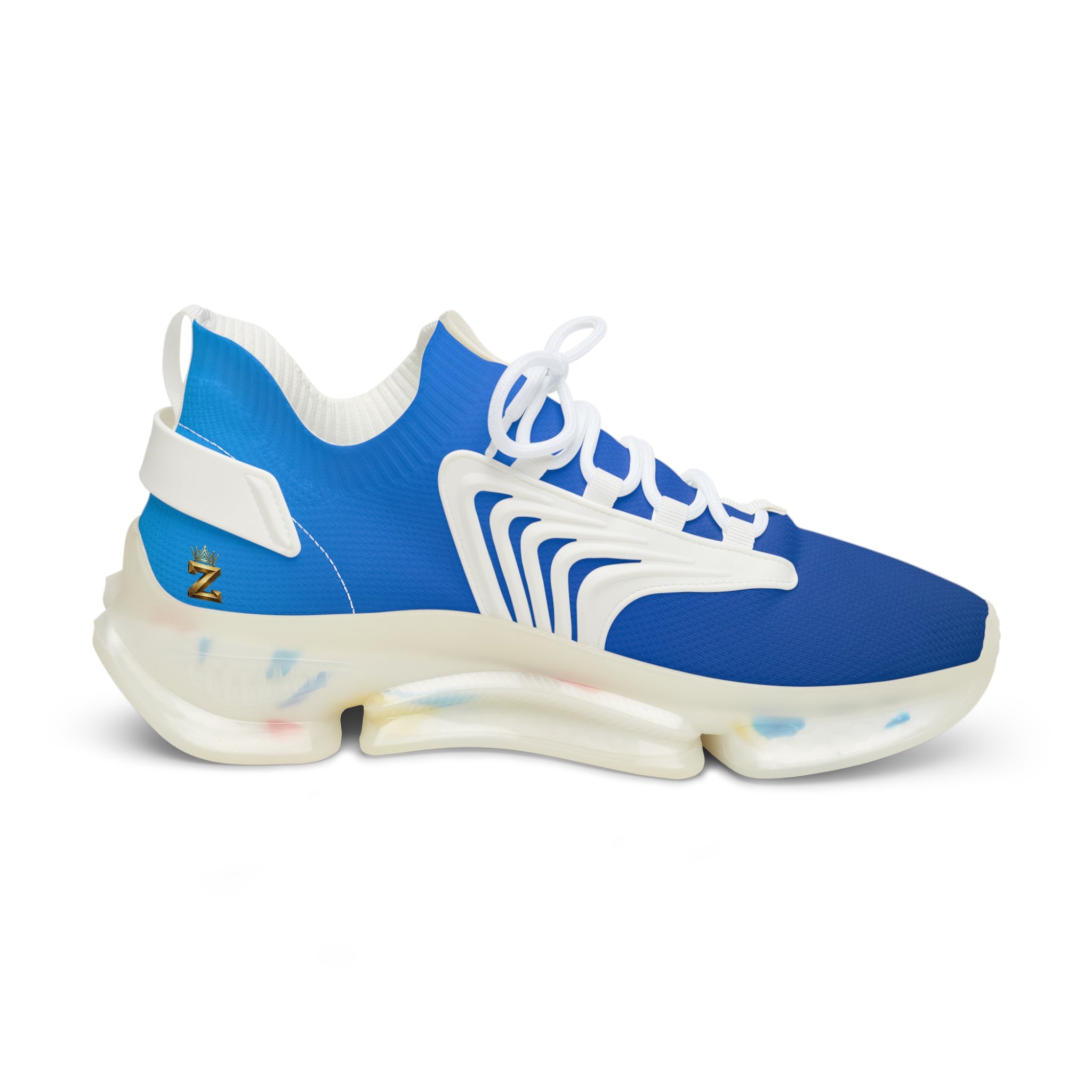 Men's Blue Gradient Mesh Sneakers — Lightweight Sport Running Shoes