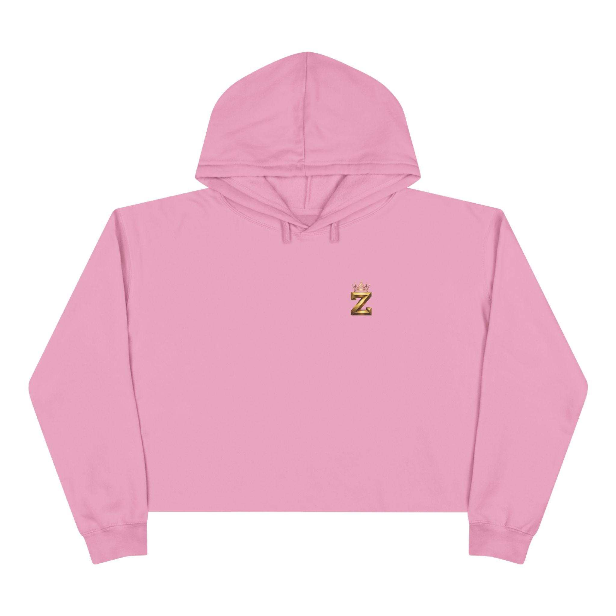 Cropped Hoodie — Gold Crown 'Z' Monogram Crop Hoodie