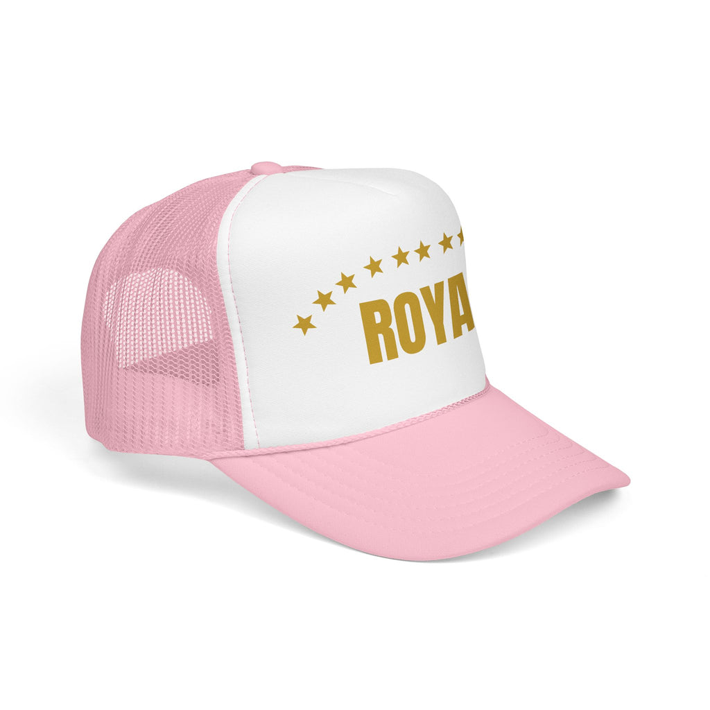 Trucker Hat — "ROYAL" Gold Stars Foam Mesh Cap