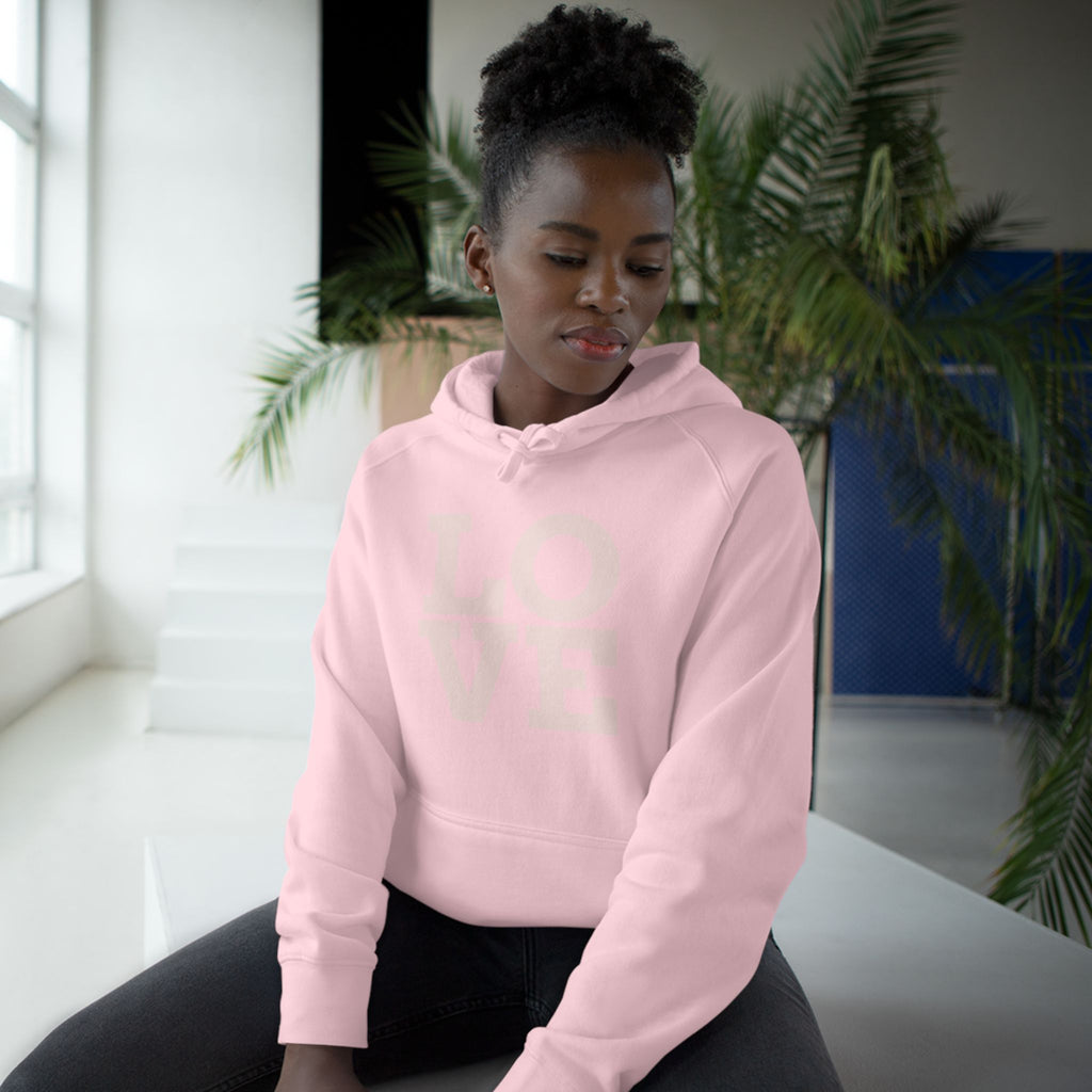 LOVE Pink Front Hoodie with Gold "Z Royal Zak" Back - Cozy Valentine Pullover
