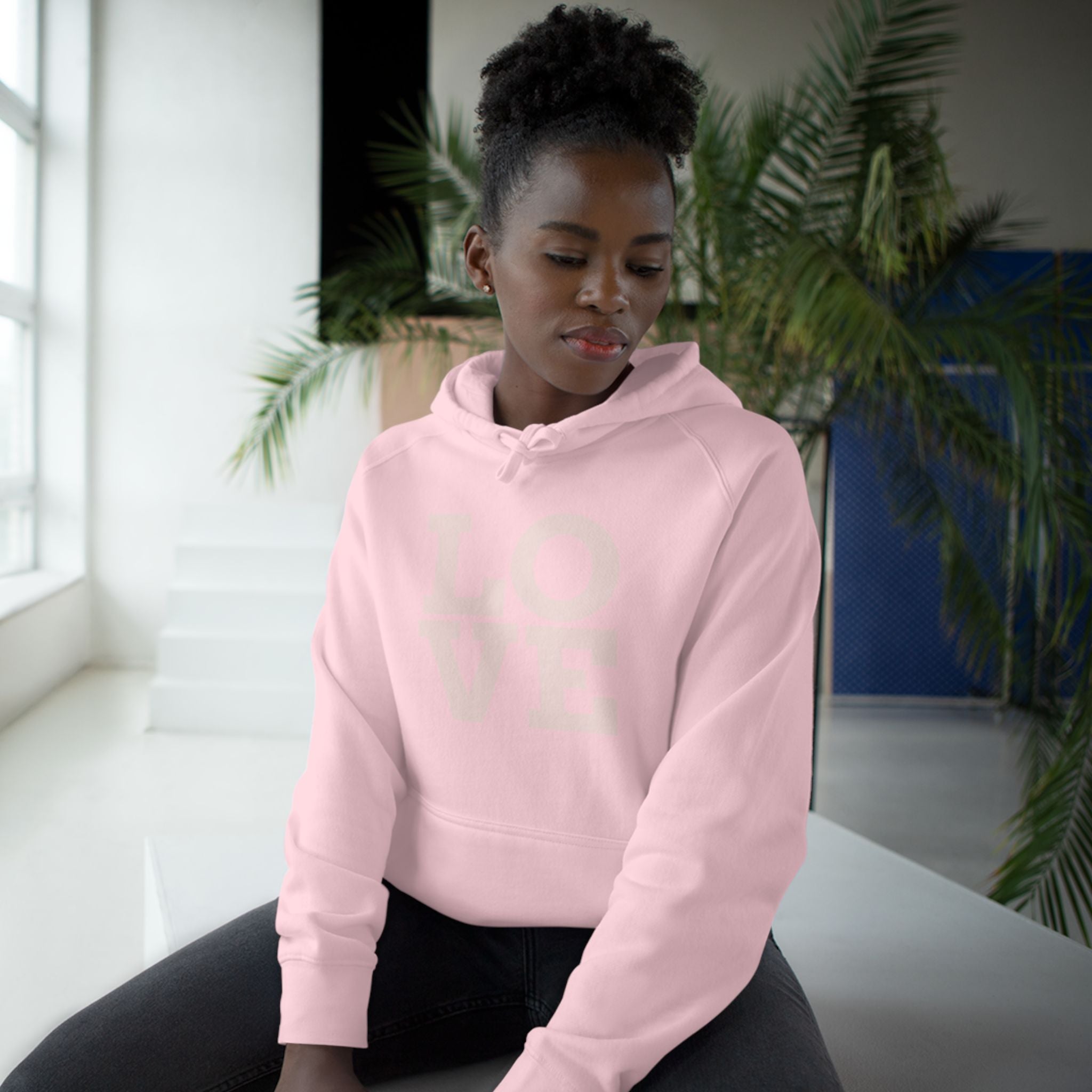 LOVE Pink Front Hoodie with Gold "Z Royal Zak" Back - Cozy Valentine Pullover