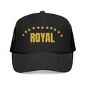 Trucker Hat — "ROYAL" Gold Stars Foam Mesh Cap