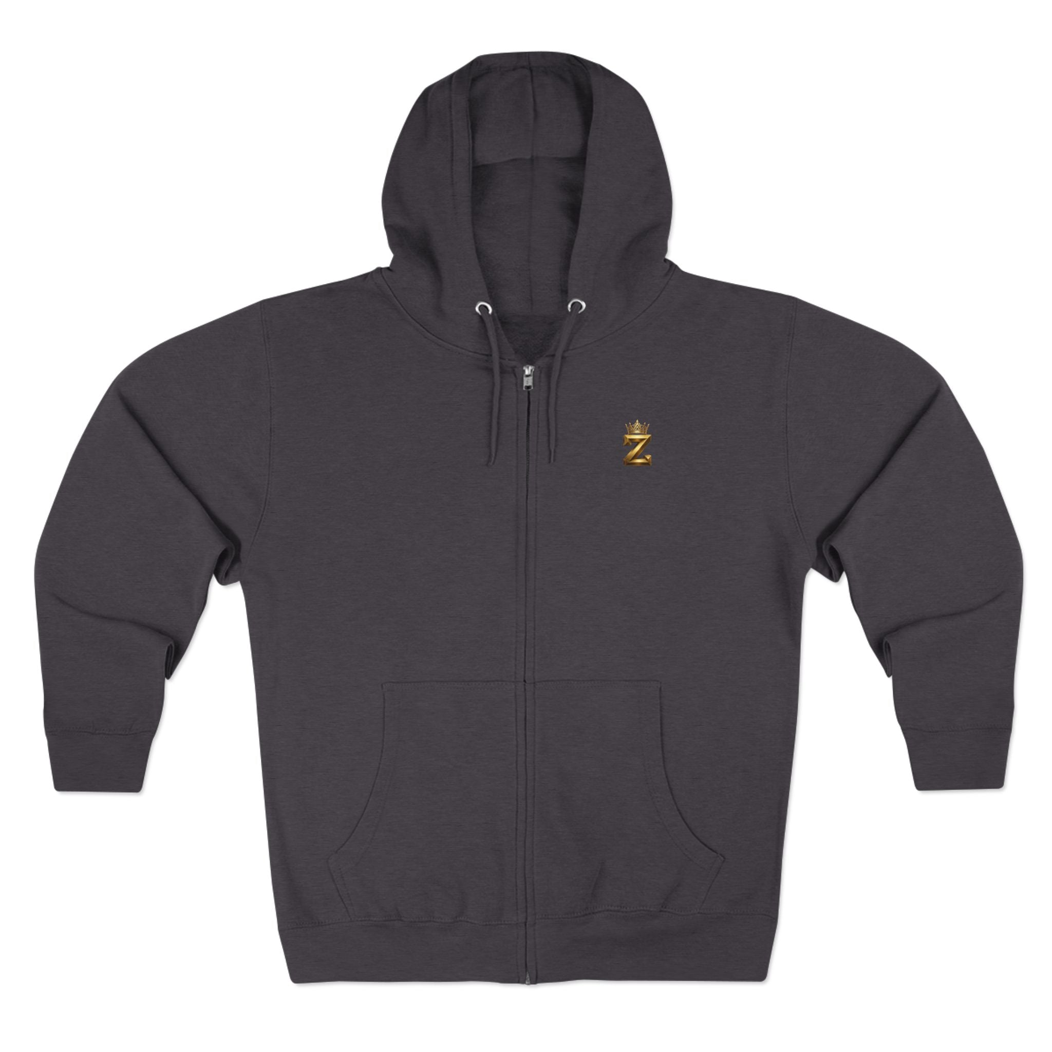 LOVE Zip Hoodie — Light Gray Minimalist Love Logo Zip-Up Hoodie