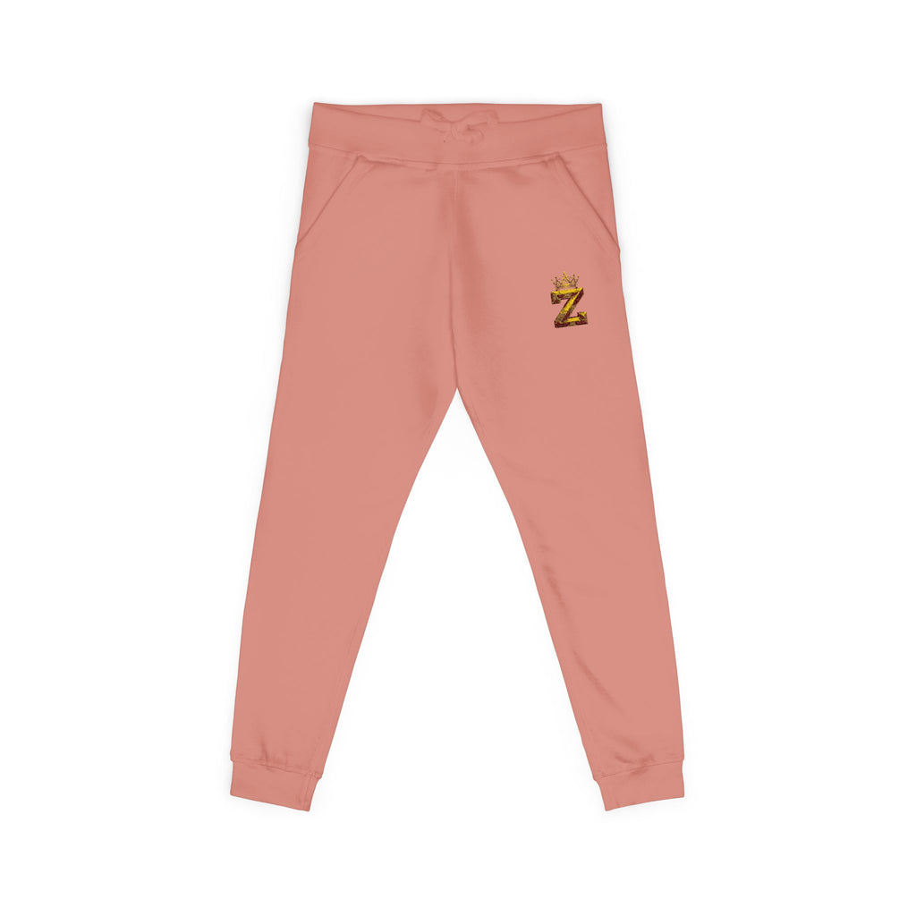 Embroidered Gold Floral '2' Fleece Sweatpants — Cozy Casual Loungewear