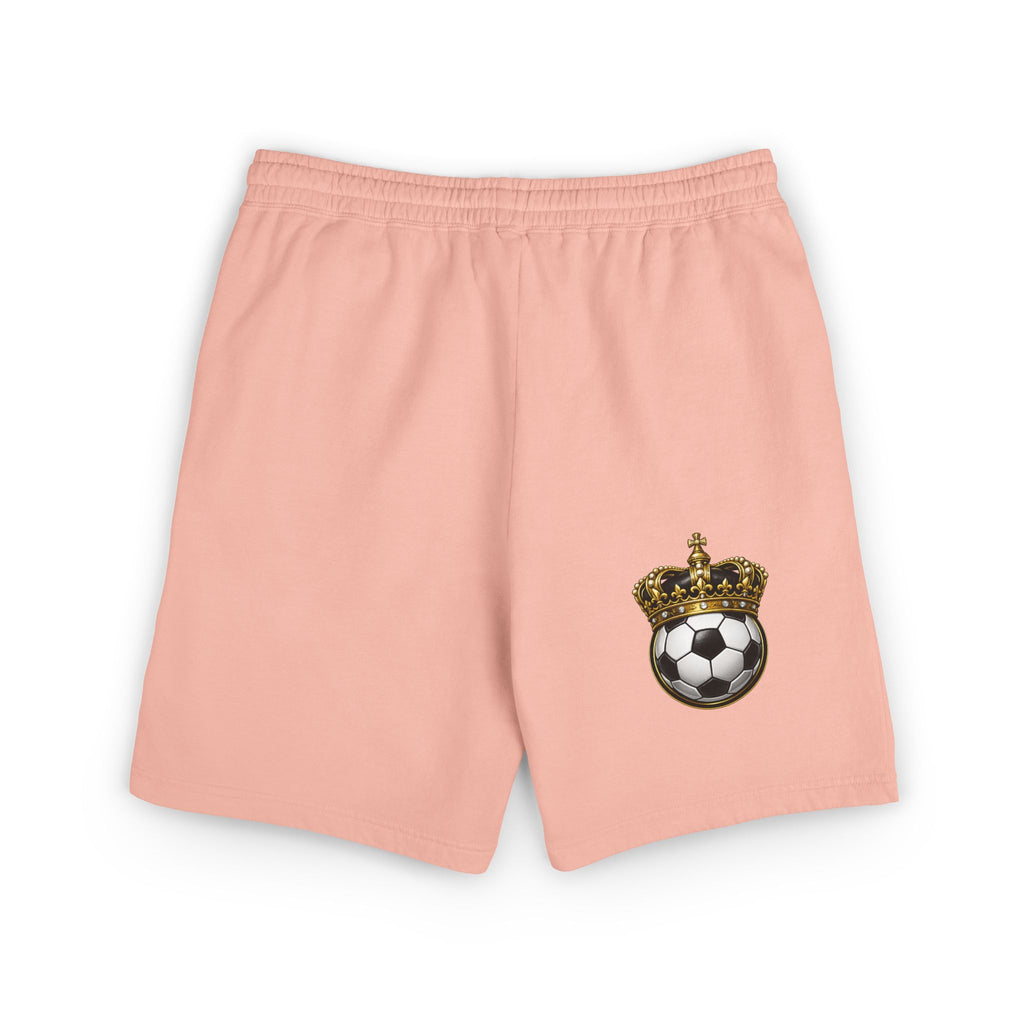 Crowned Soccer Logo Sweat Shorts — Garment-Dyed Lightweight Fleece