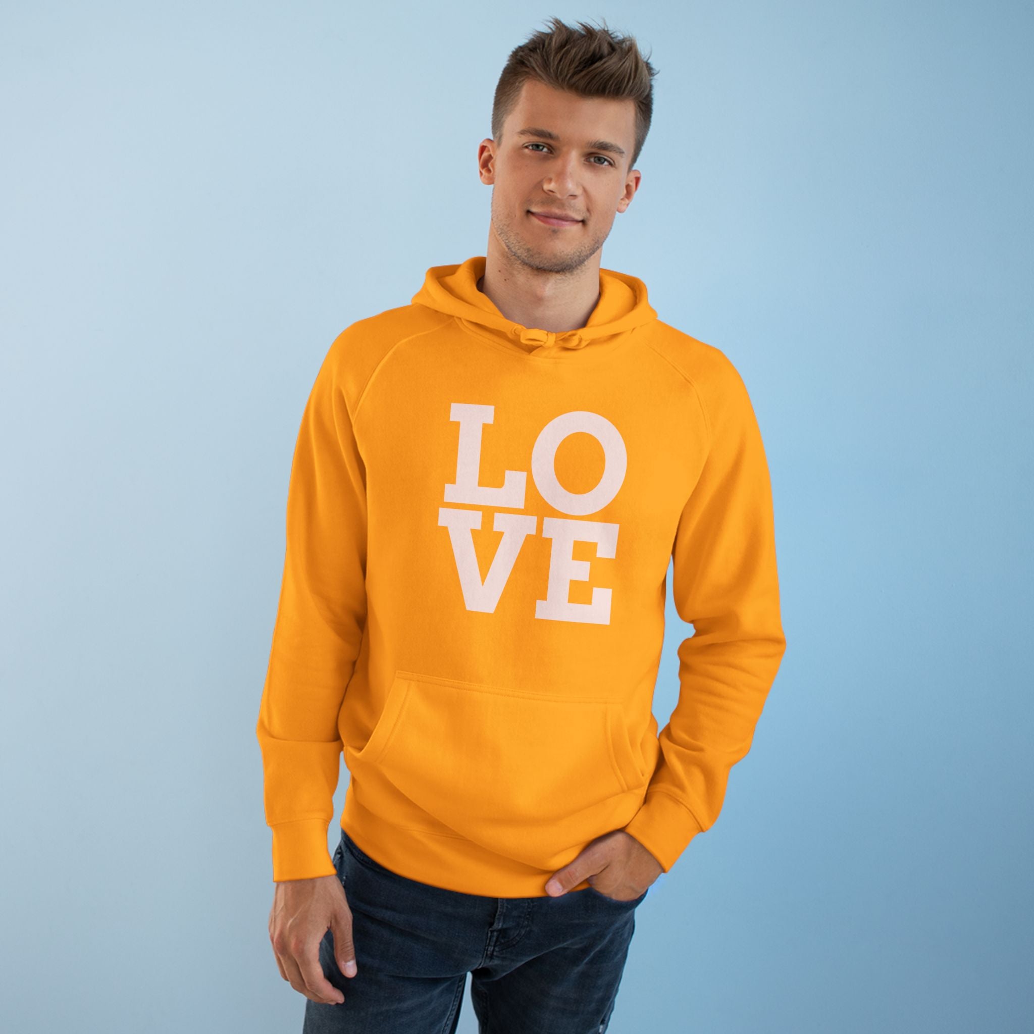 LOVE Pink Front Hoodie with Gold "Z Royal Zak" Back - Cozy Valentine Pullover