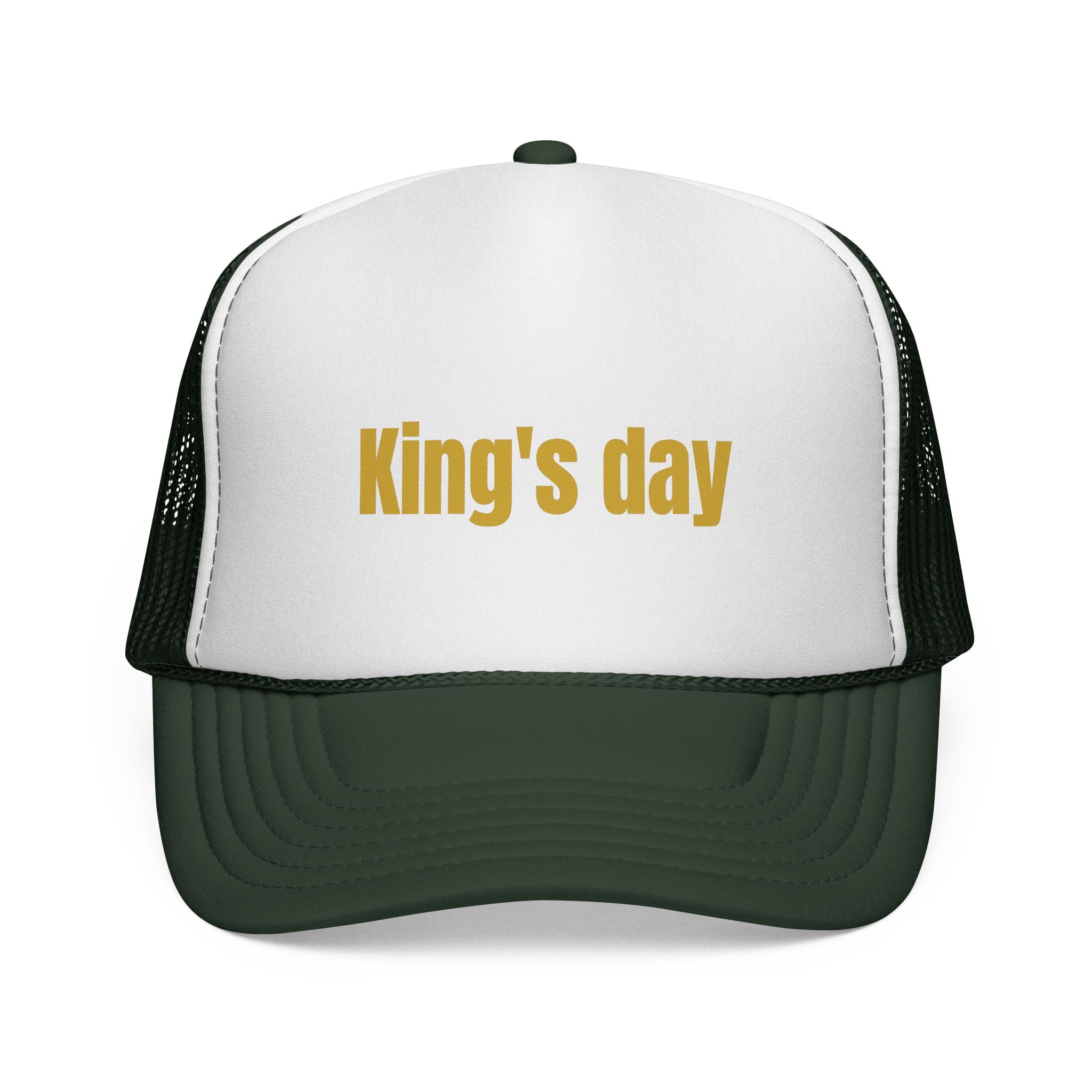 King's Day Trucker Cap – Gold Text Mesh Baseball Hat