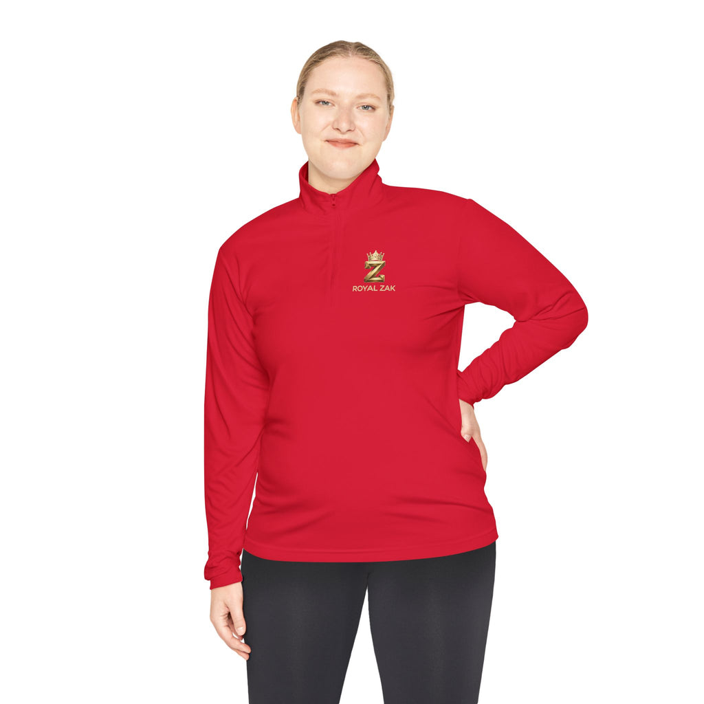 Quarter-Zip Pullover — Royal Elm Gold Logo embroidered