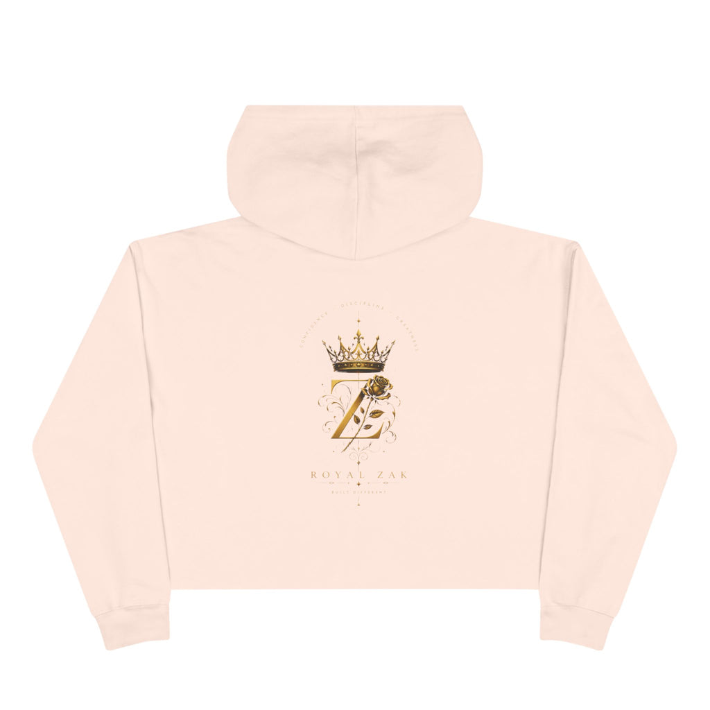 Cropped Hoodie — Gold Crown 'Z' Monogram Crop Hoodie