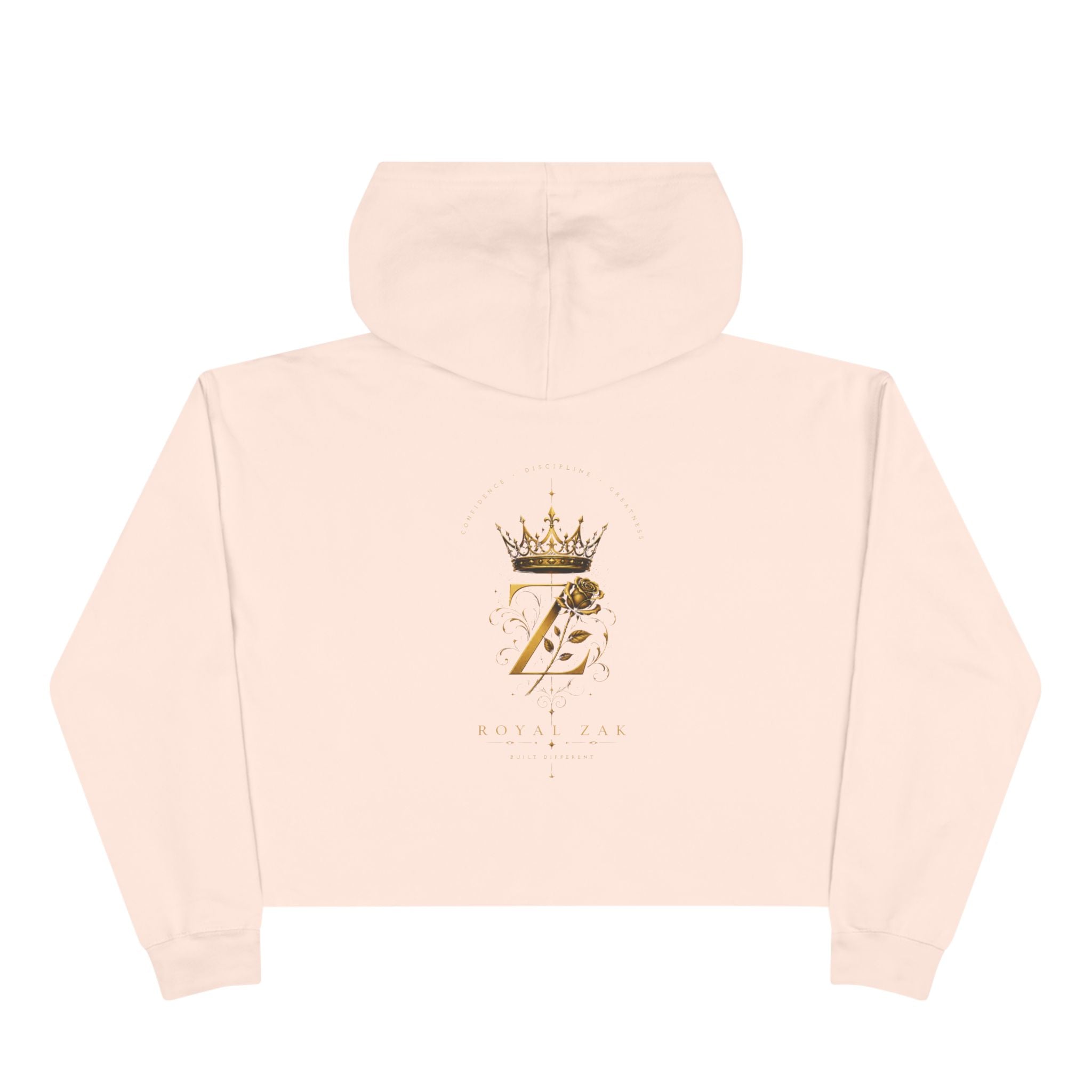 Cropped Hoodie — Gold Crown 'Z' Monogram Crop Hoodie