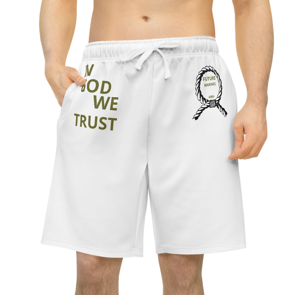 In God We Trust Athletic Shorts — Future Rewards Graphic
