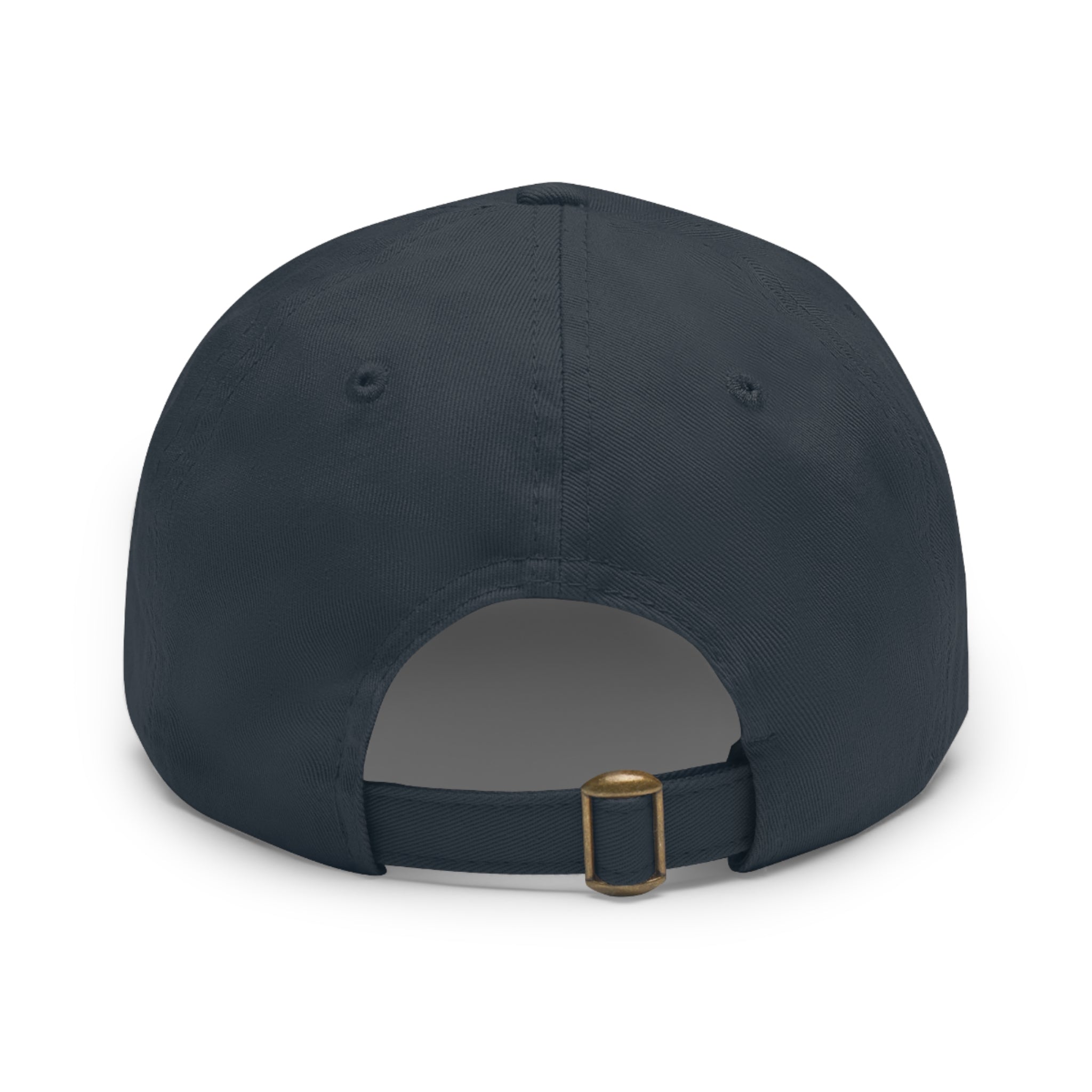 Round Leather Patch Dad Hat — Gold 'Royal Zak' Crown Emblem