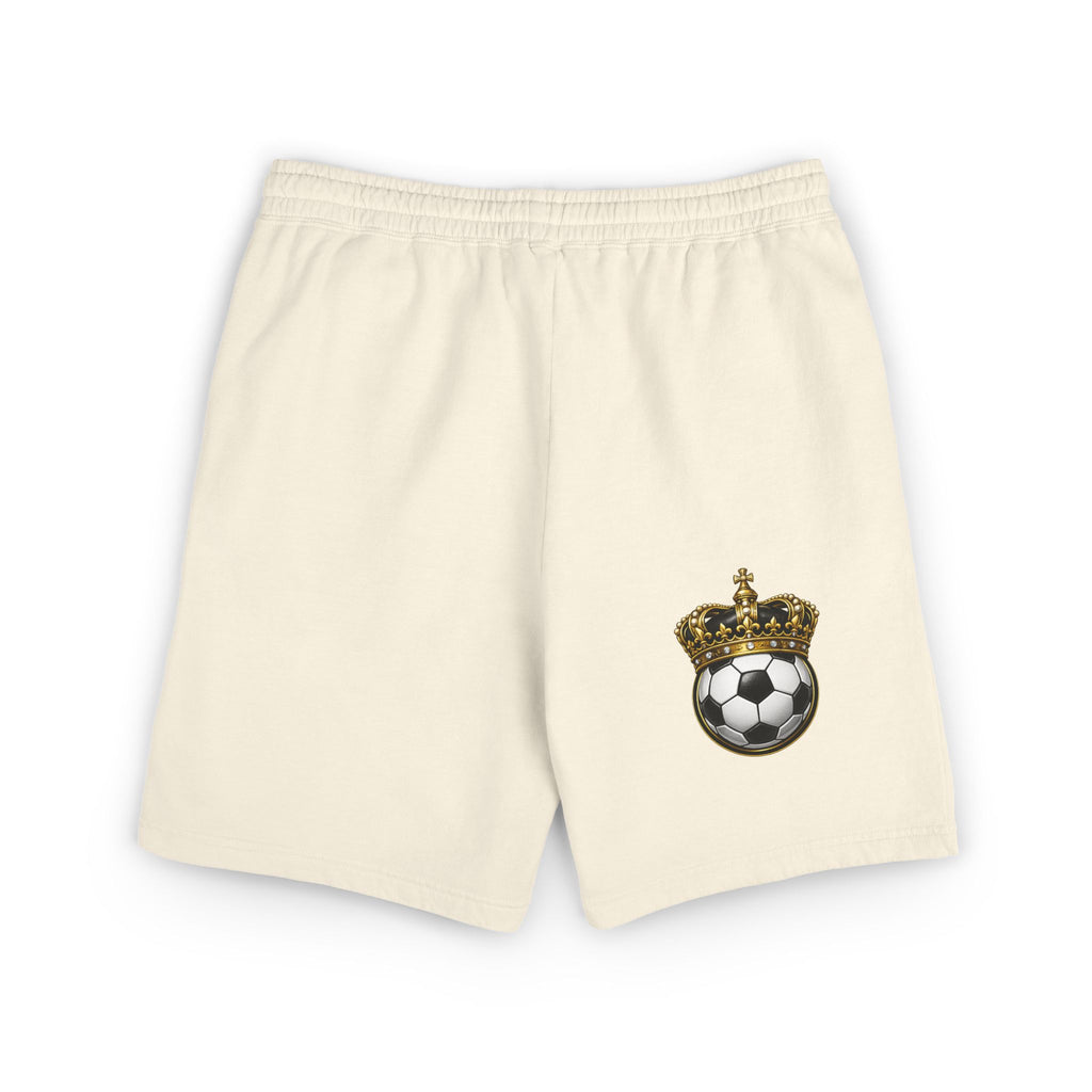 Crowned Soccer Logo Sweat Shorts — Garment-Dyed Lightweight Fleece
