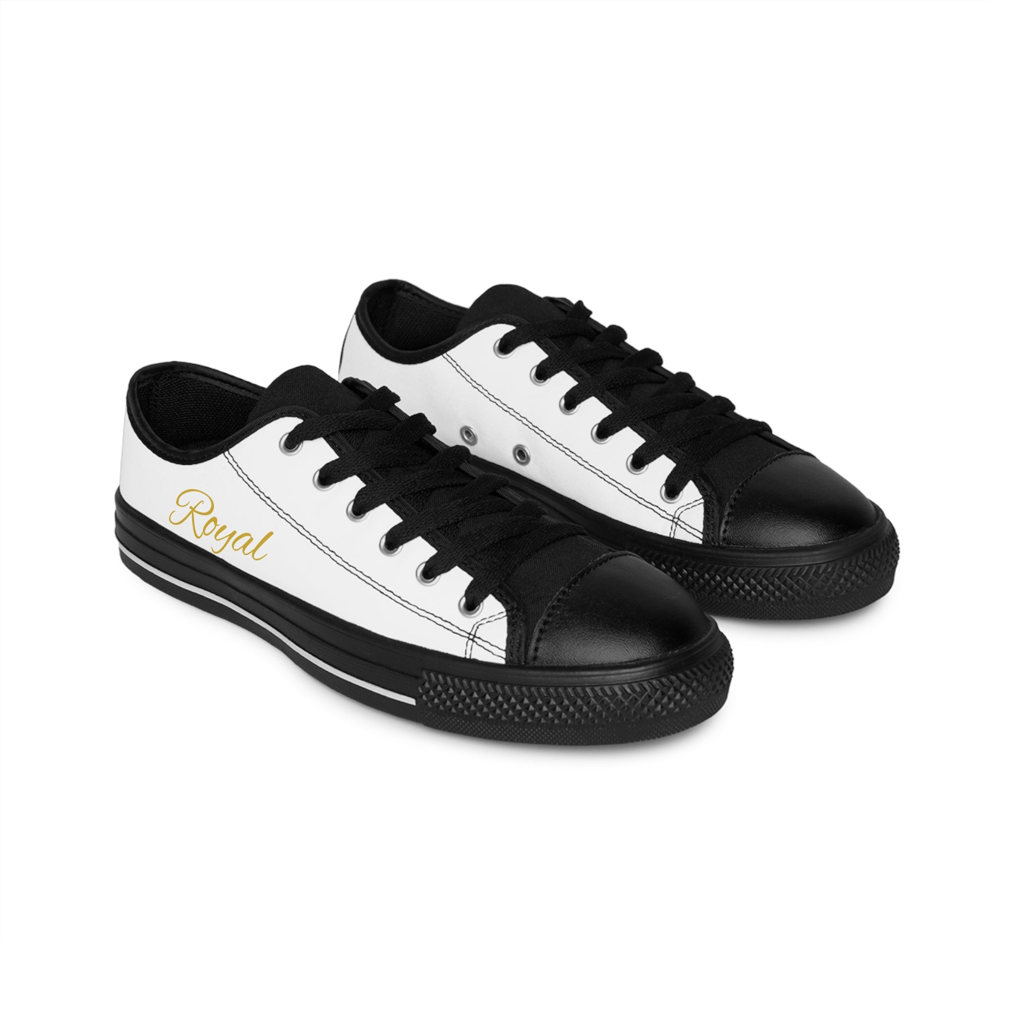 Royal Script Low-Top Sneakers — Men's Casual Canvas Shoes