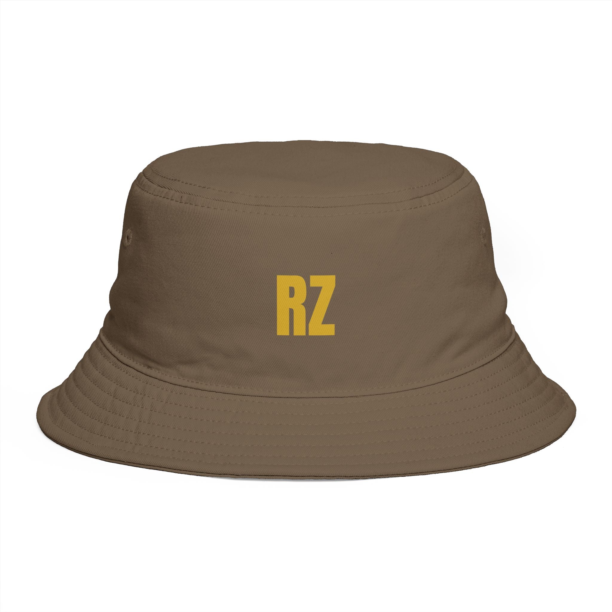 RZ Embroidered Bucket Hat — Retro Minimalist Logo Cap