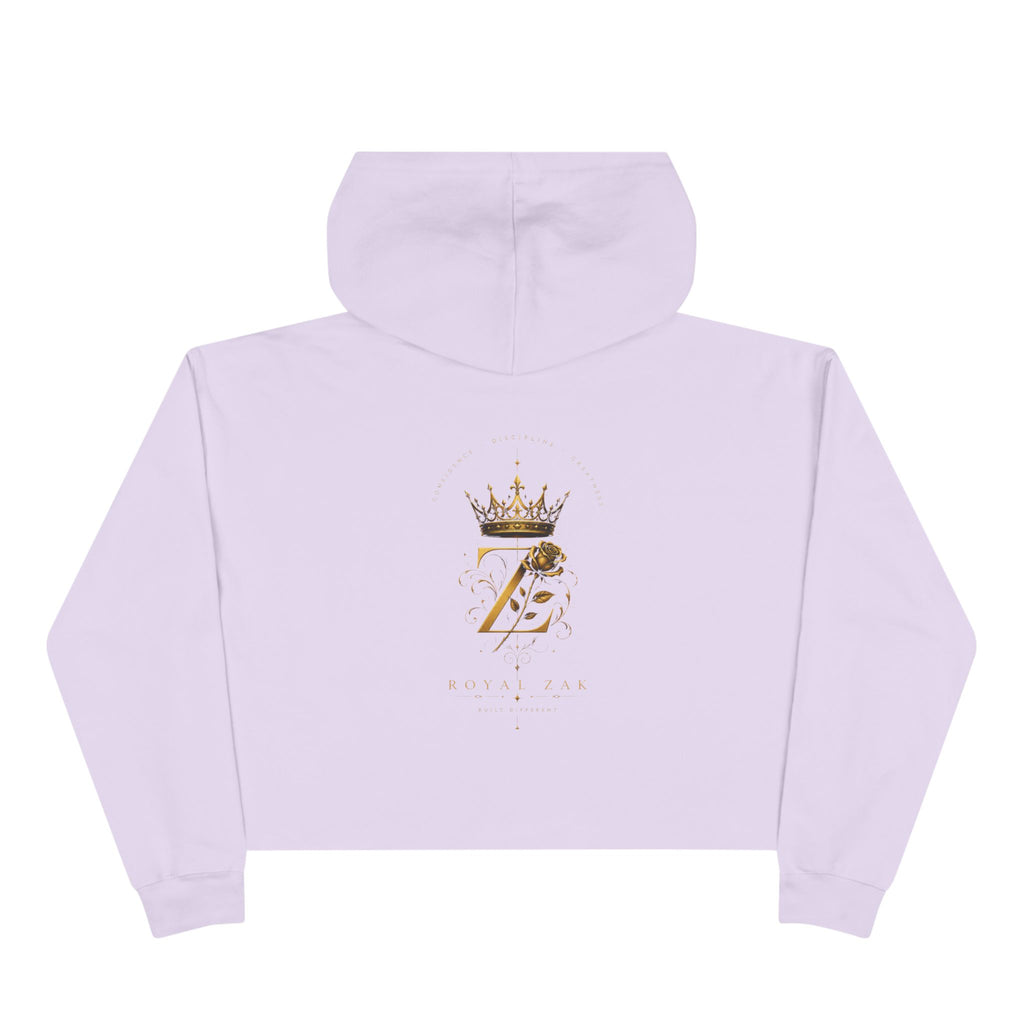 Cropped Hoodie — Gold Crown 'Z' Monogram Crop Hoodie