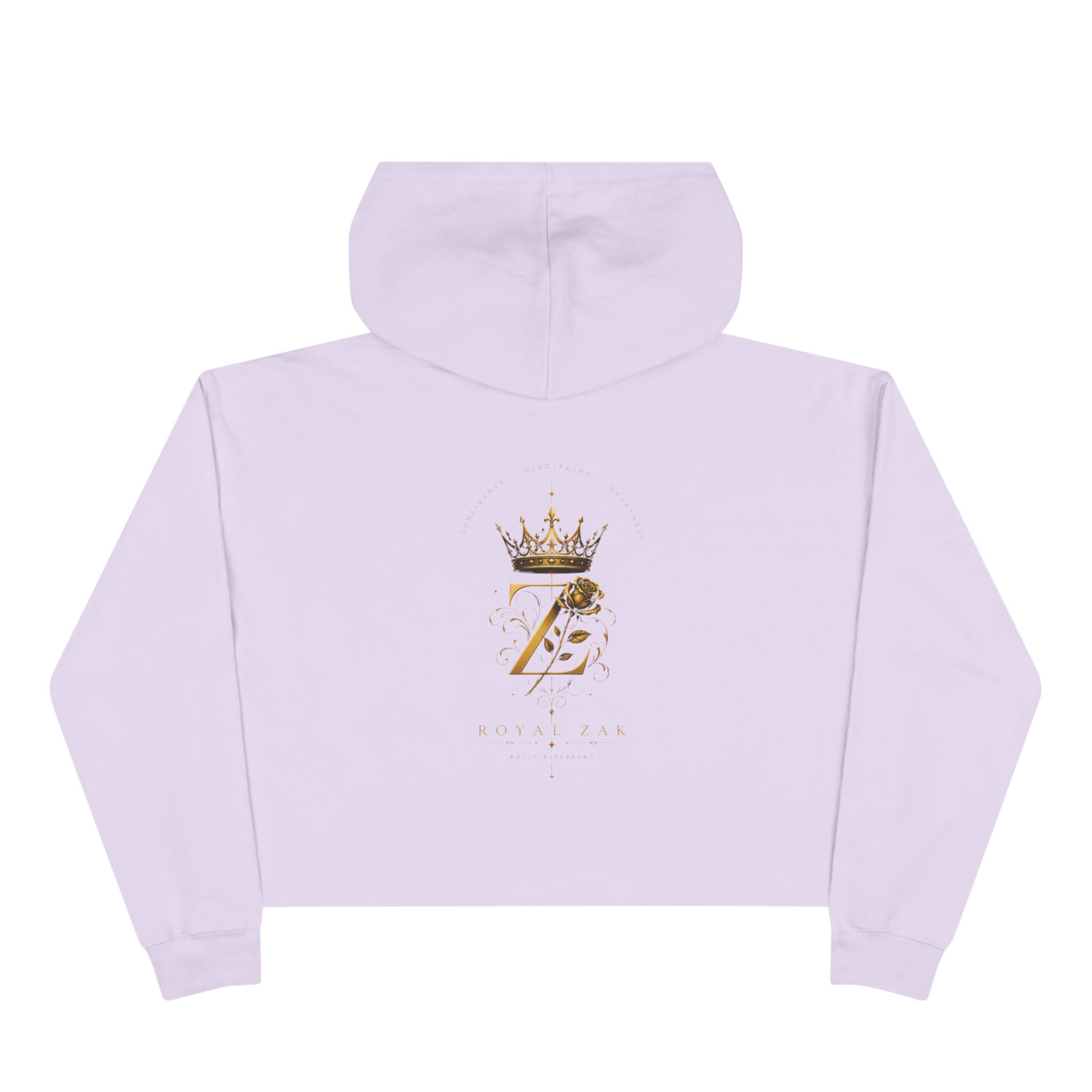 Cropped Hoodie — Gold Crown 'Z' Monogram Crop Hoodie