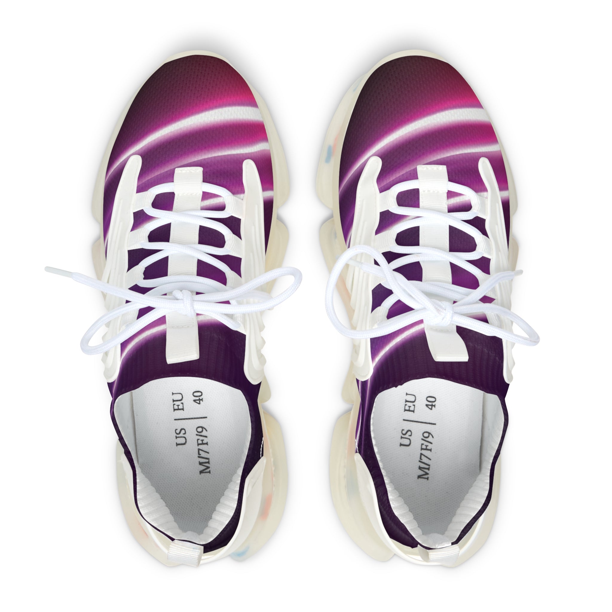 Mesh Sneakers — Women's Purple Gradient Athletic Shoes
