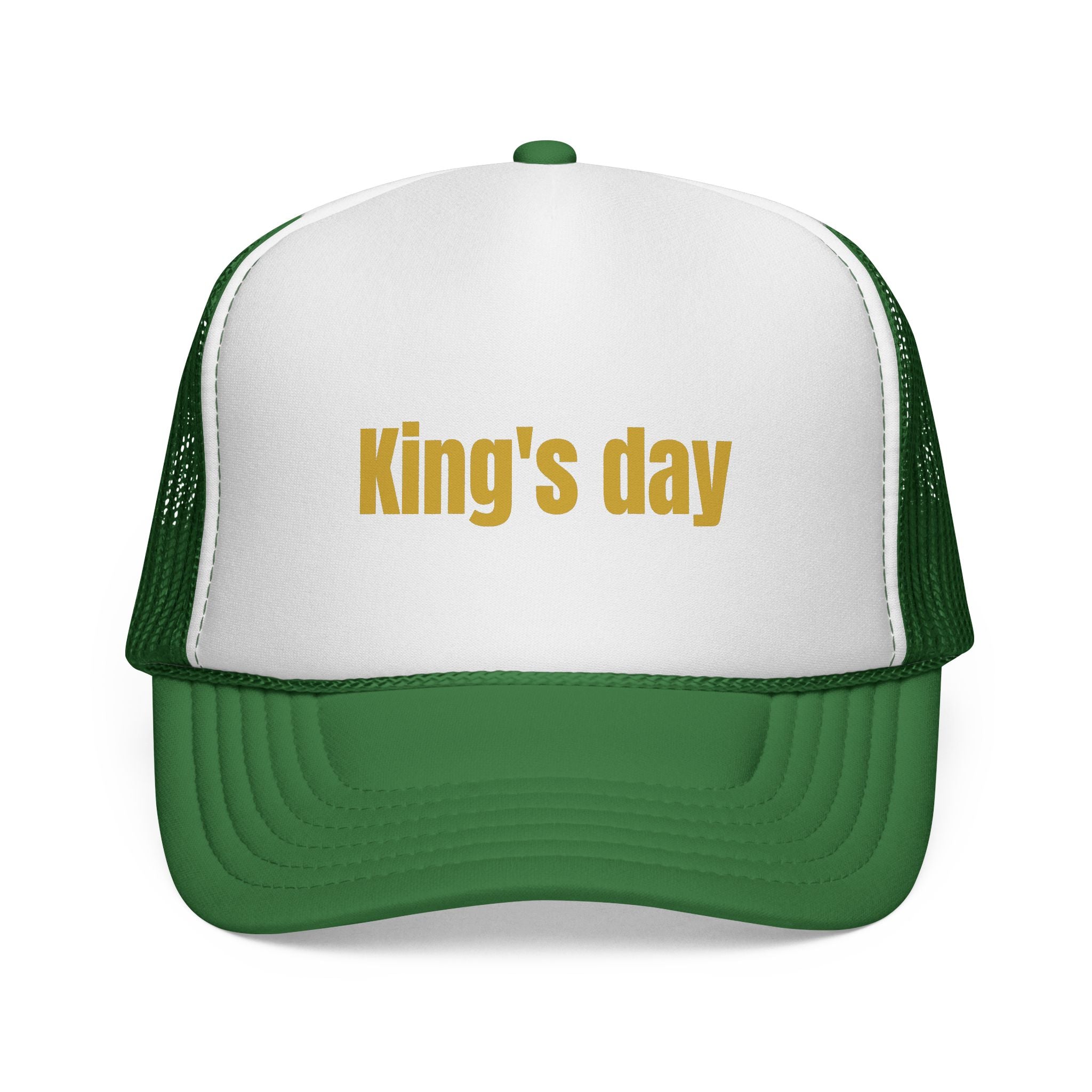 King's Day Trucker Cap – Gold Text Mesh Baseball Hat