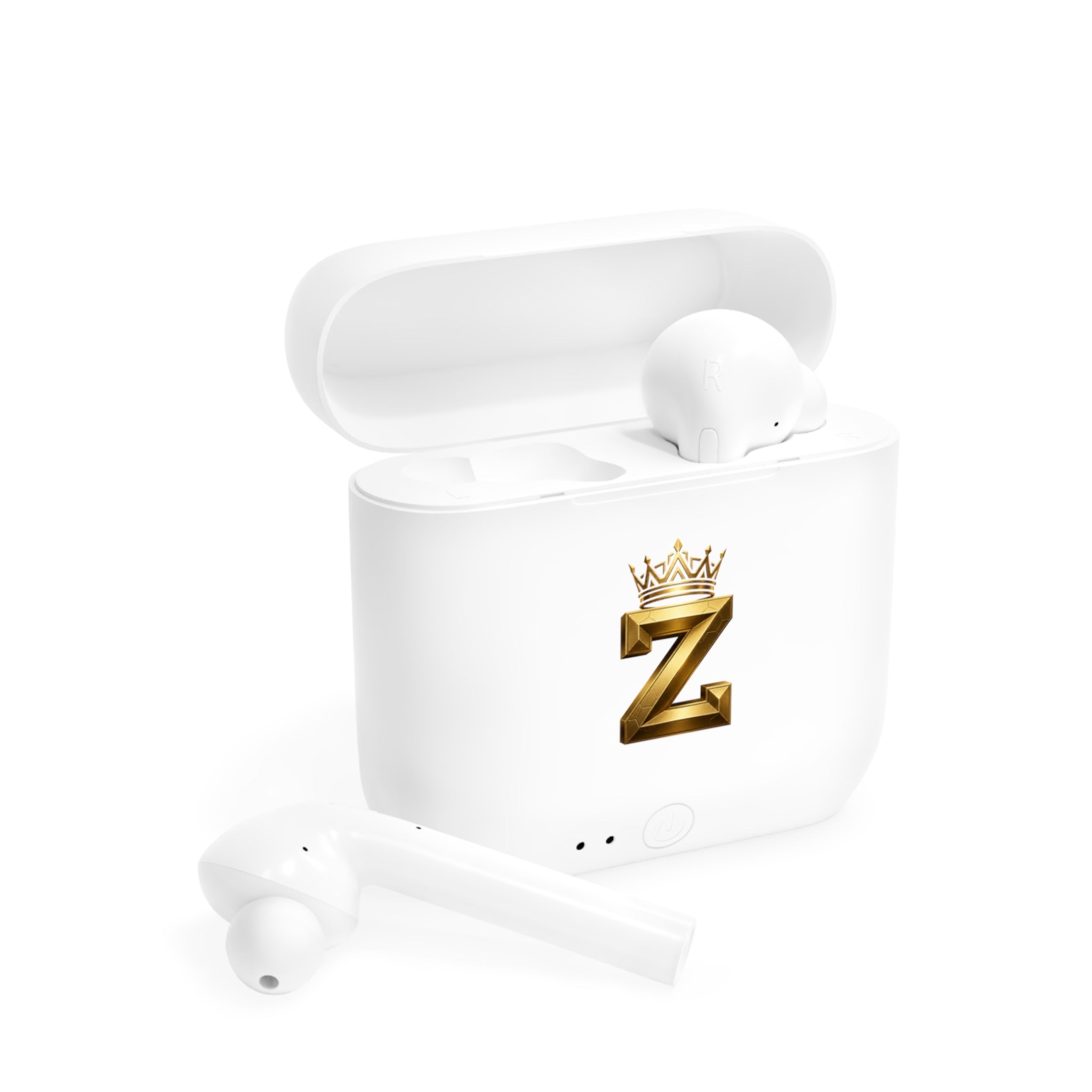 Z Crown Wireless Earbuds Case — Gold 'Z' Monogram with Crown