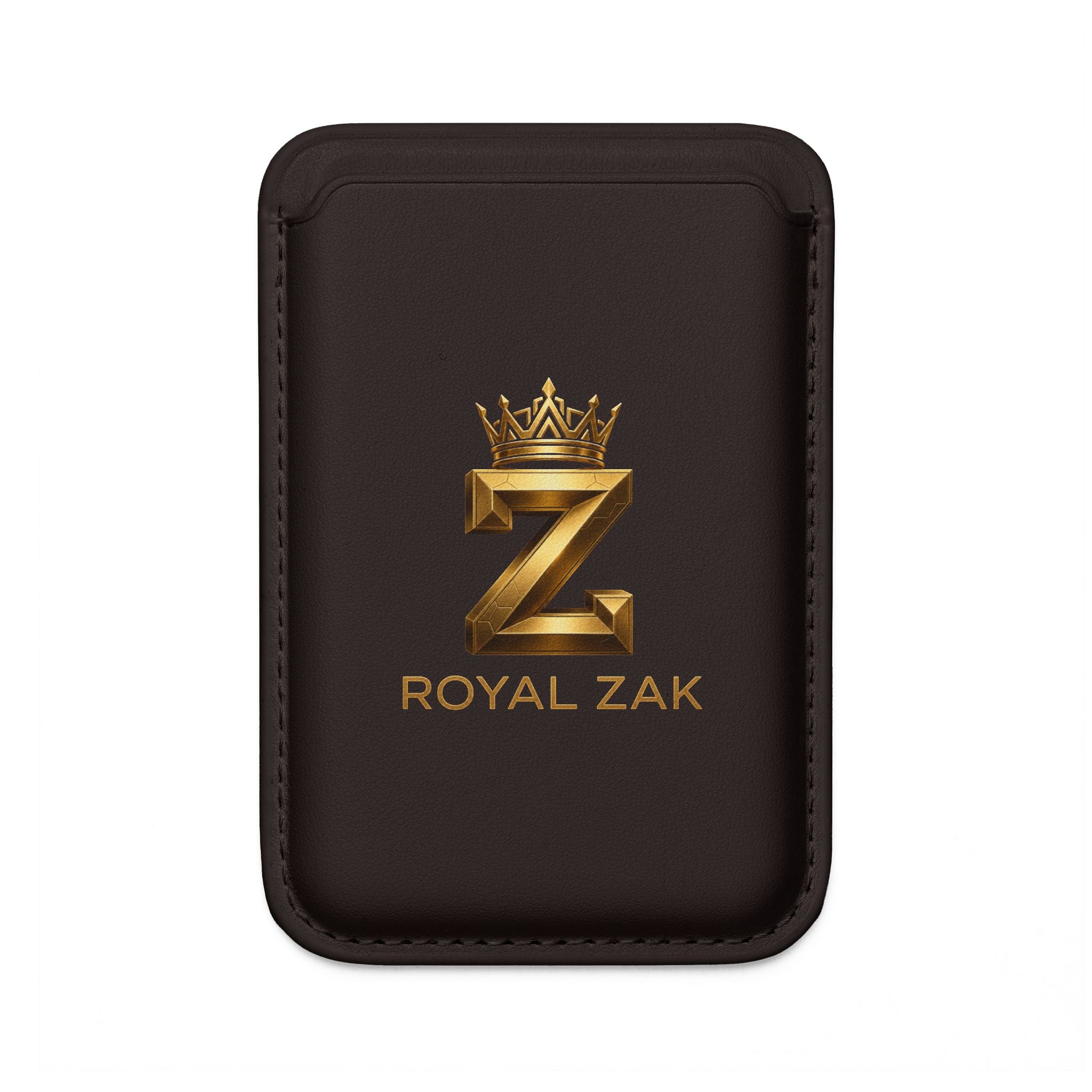 Royal Zak MagSafe Vegan Wallet — Gold Crown Card Sleeve