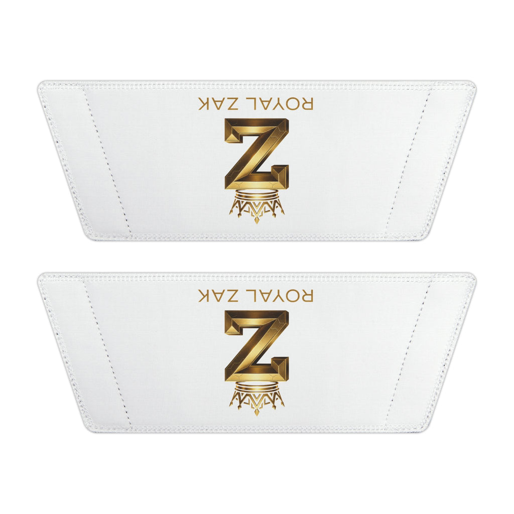 Youth Slide Sandals – White Removable-Strap Slides with Gold 'Z' Crown Logo (Royal Zak)