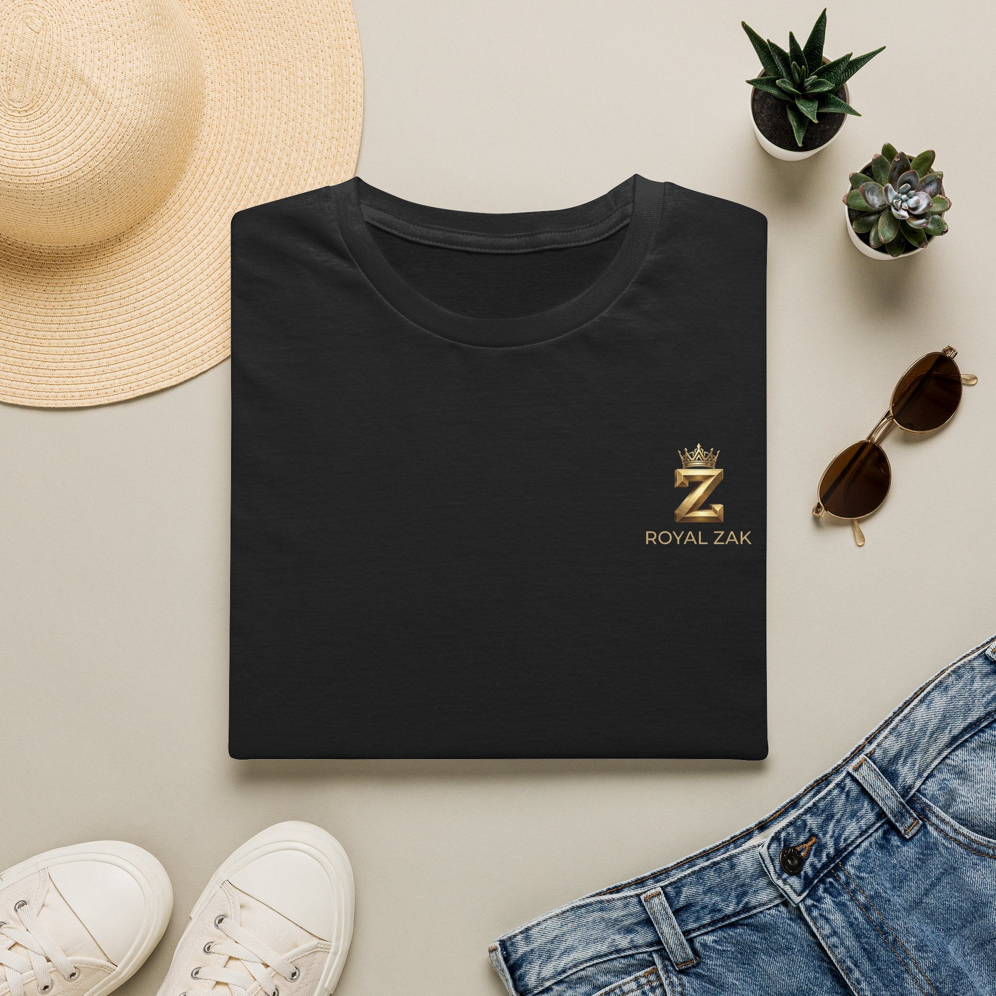 Royal ZAK Premium Soccer Tee — Gold Logo Streetwear T-Shirt