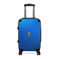 Blue Carry-On Suitcase with Gold Crown “Z” Monogram – Lightweight Spinner Luggage