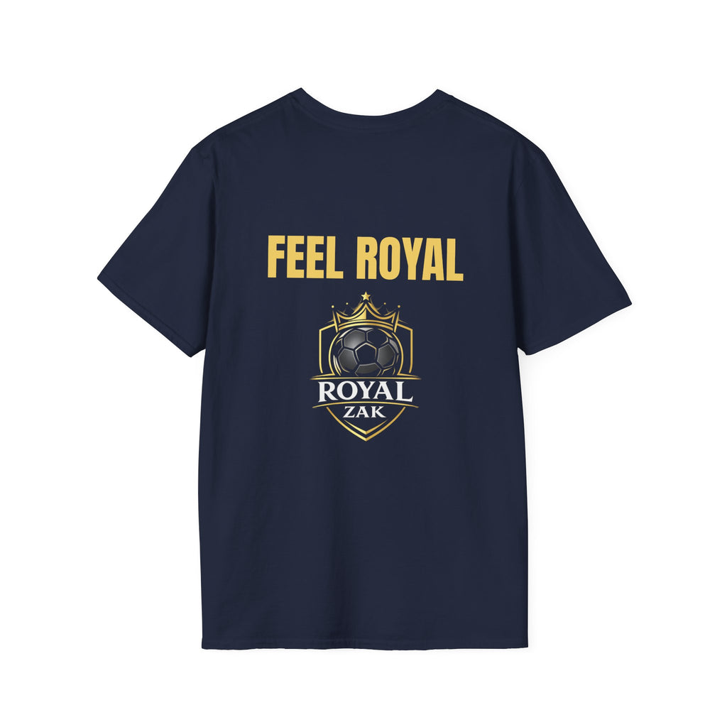 Royal ZAK Premium Soccer Tee — Gold Logo Streetwear T-Shirt