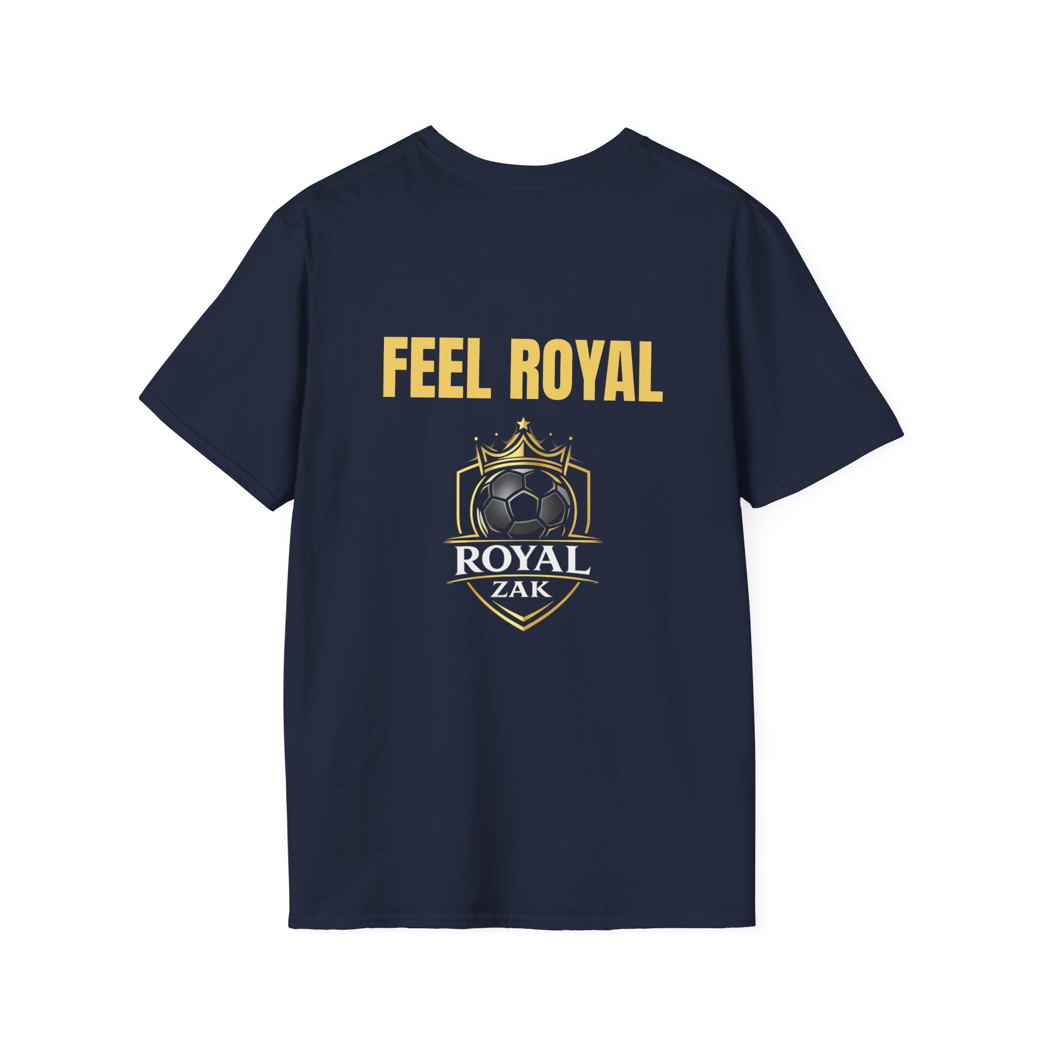 Royal ZAK Premium Soccer Tee — Gold Logo Streetwear T-Shirt