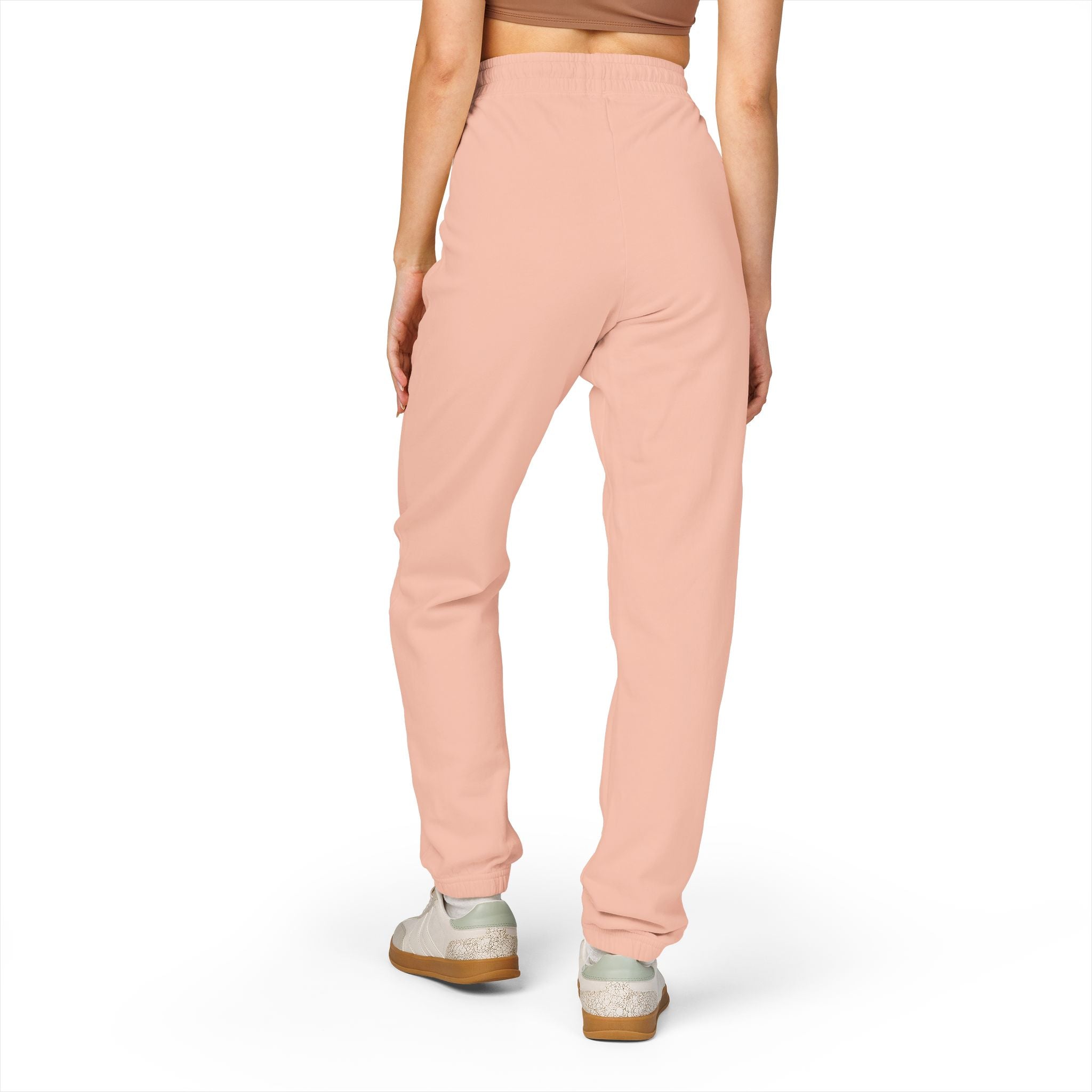 Embroidered Cozy Joggers — Small Gold Anchor Detail