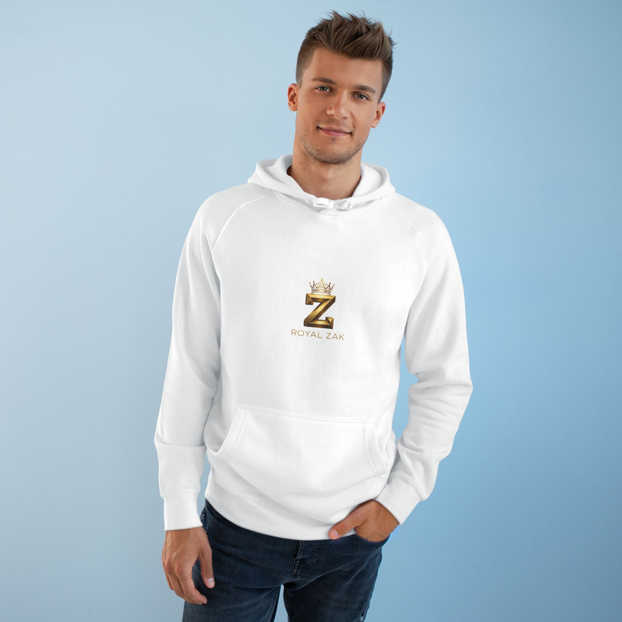 Gold Crown 'Z' Hoodie - Minimal Luxe Logo Pullover