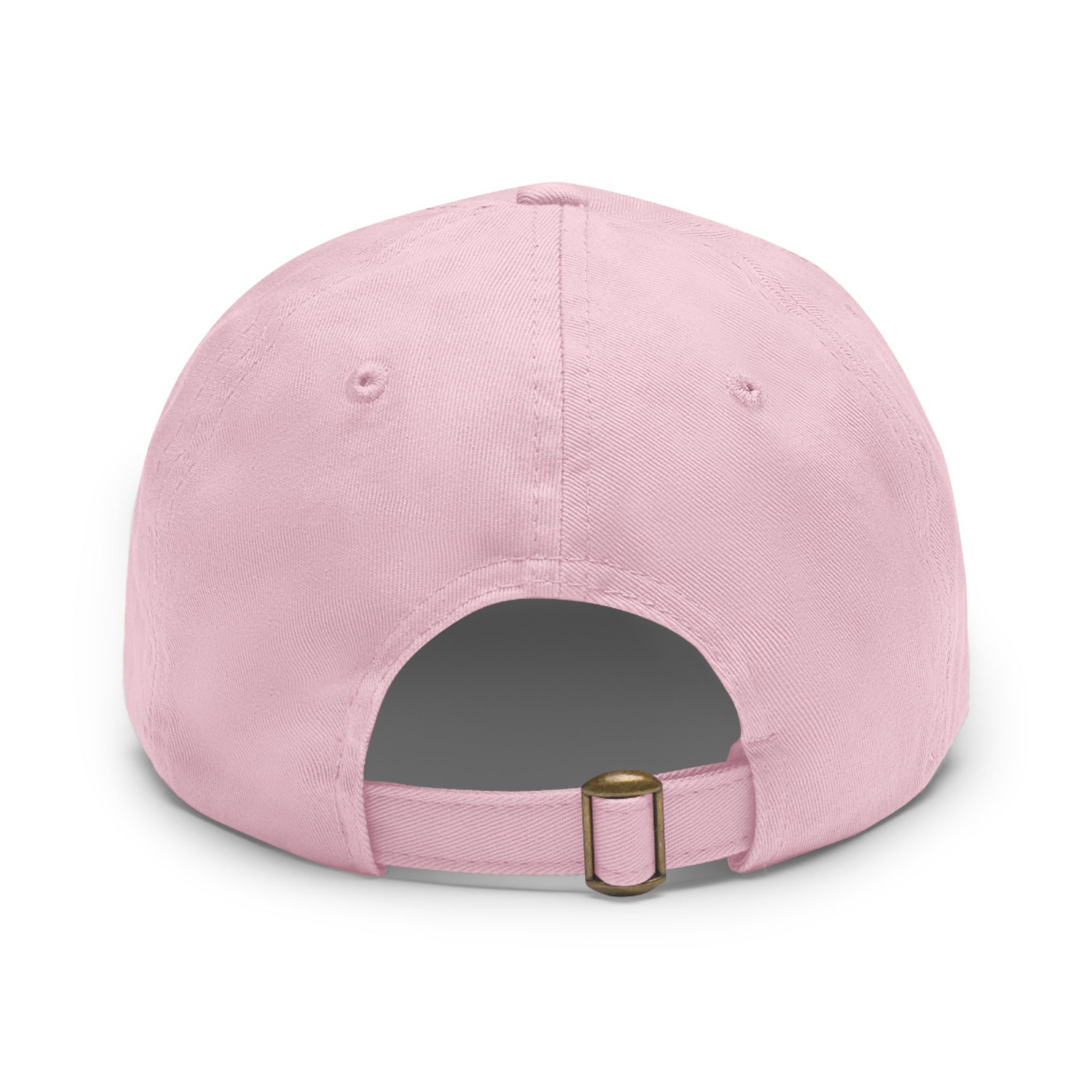 Round Leather Patch Dad Hat — Gold 'Royal Zak' Crown Emblem