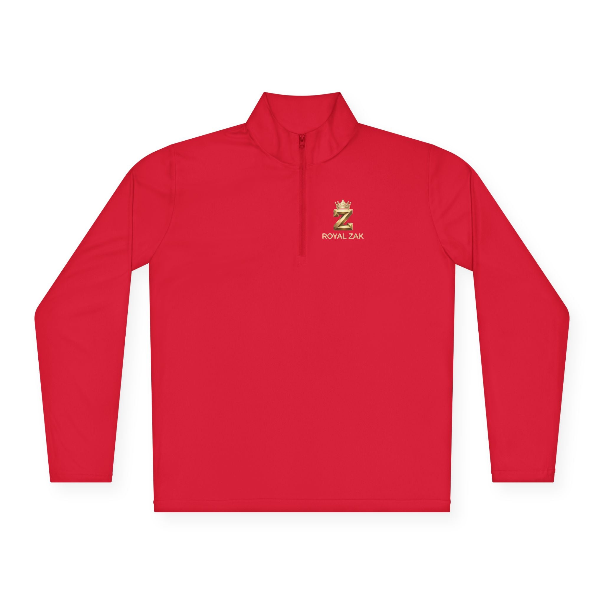 Quarter-Zip Pullover — Royal Elm Gold Logo embroidered