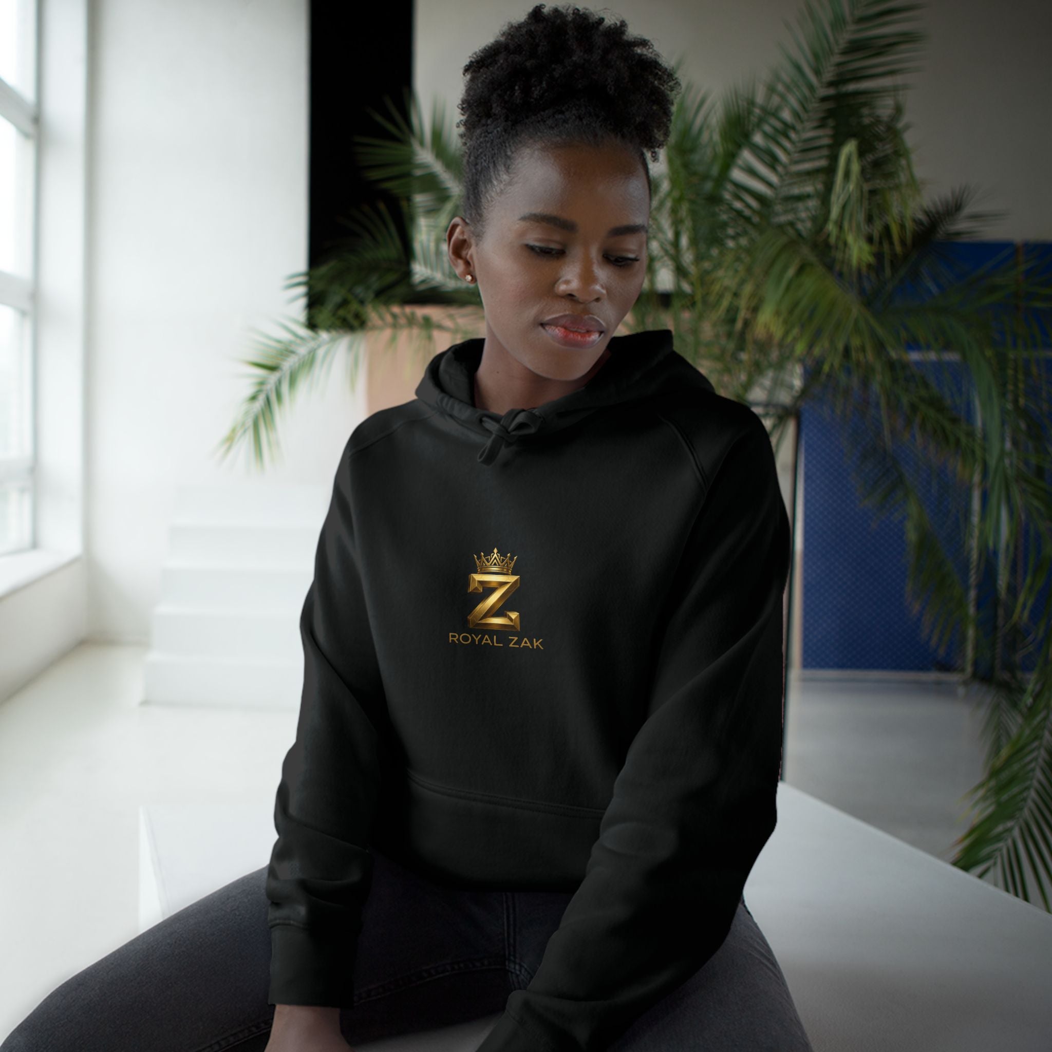 Gold Crown 'Z' Hoodie - Minimal Luxe Logo Pullover