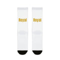 Royal Sublimation Crew Socks – Gold 'Royal' Text & Crown Z Accent