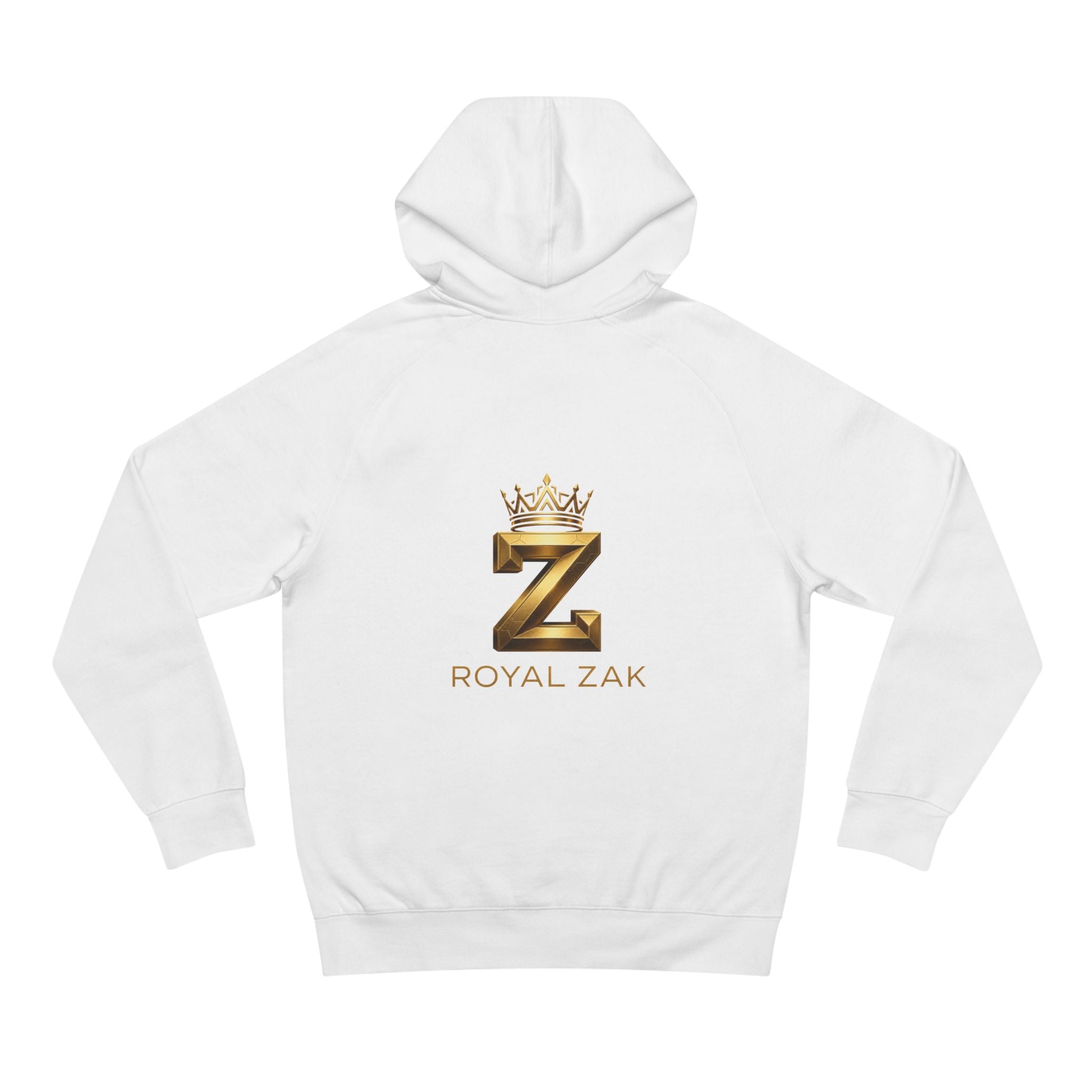 LOVE Pink Front Hoodie with Gold "Z Royal Zak" Back - Cozy Valentine Pullover