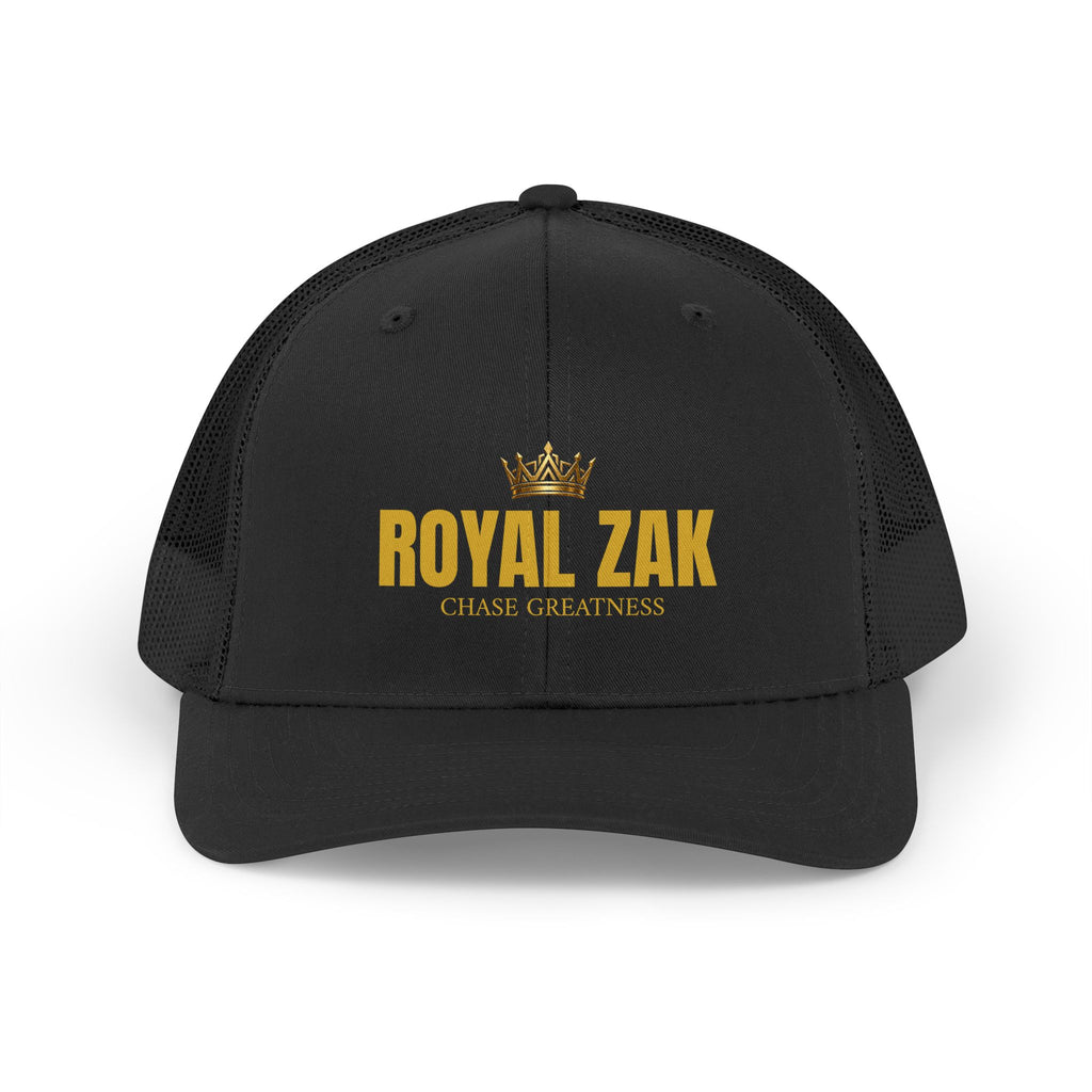 Trucker Hat — "Royal Zak" Gold Crown Logo Mesh Cap
