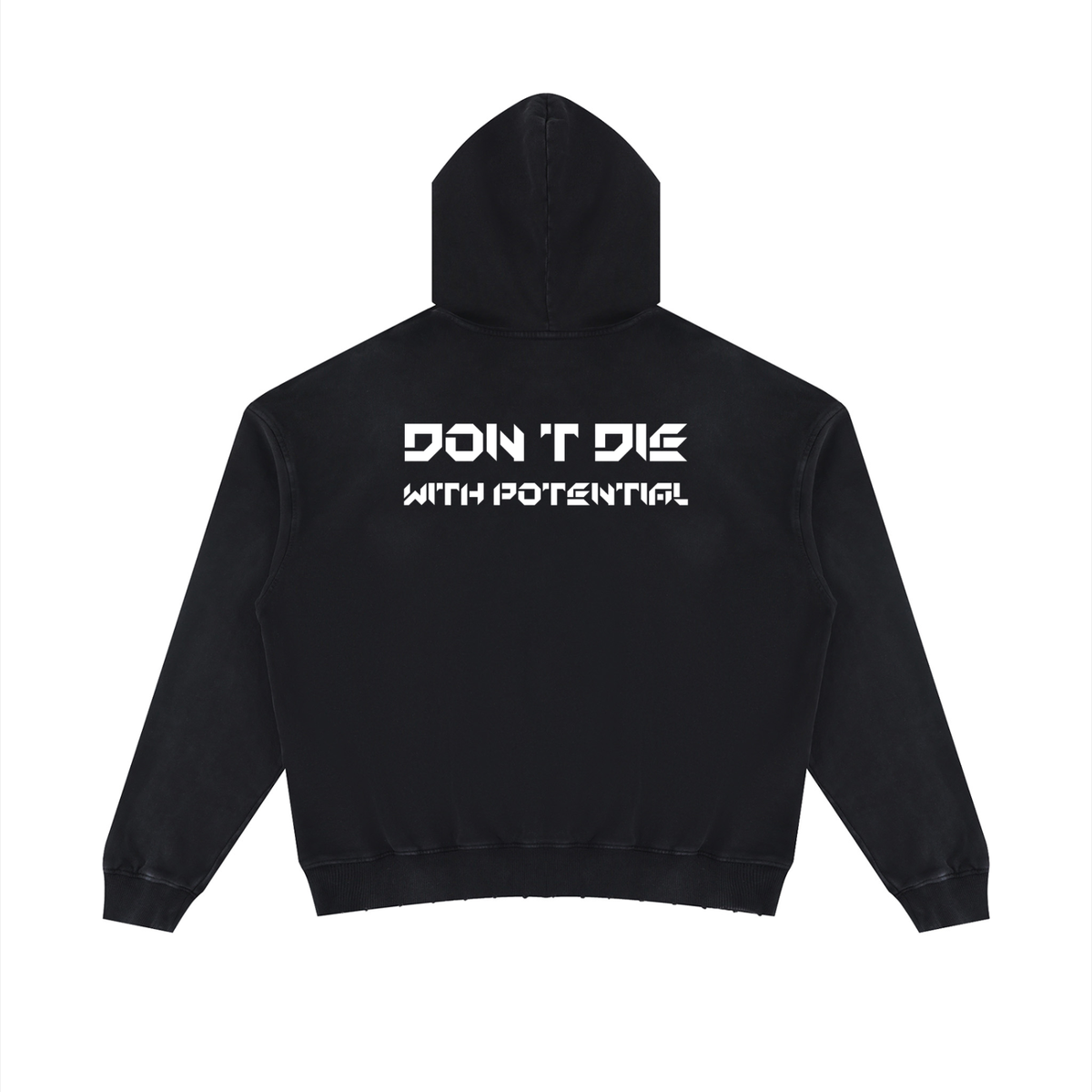 Unisex Mineral Wash Distressed Hoodie