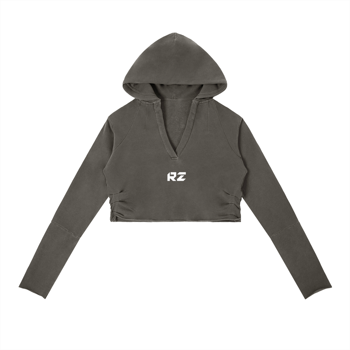 Vintage Washed Raw Edge Hoodie