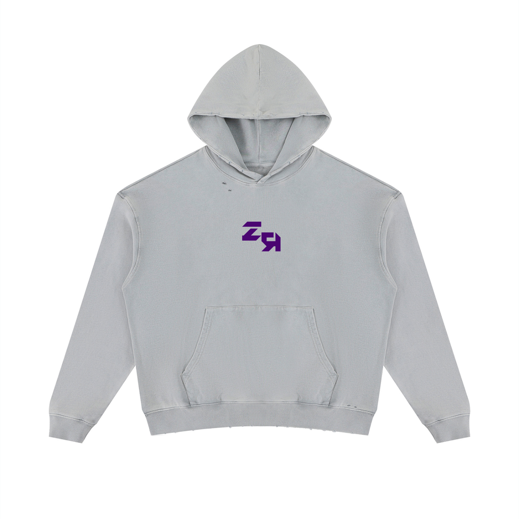 Unisex Mineral Wash Distressed Hoodie