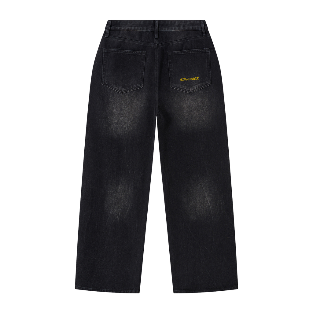 Men's Vintage Wash Wide Leg Jeans
