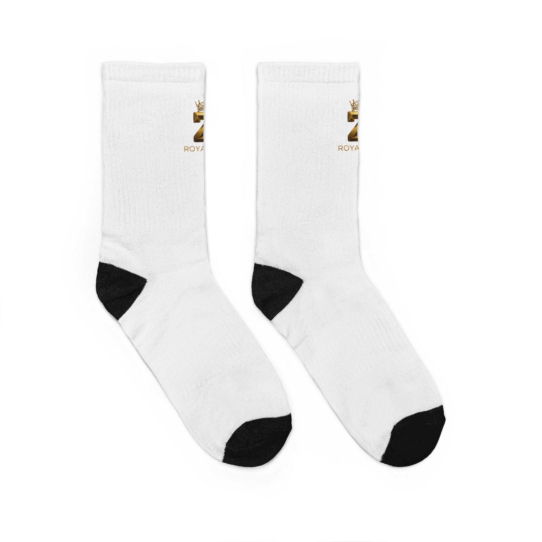 Gold Trophy Crew Socks – Athletic Padded Crew Socks with Trophy Design