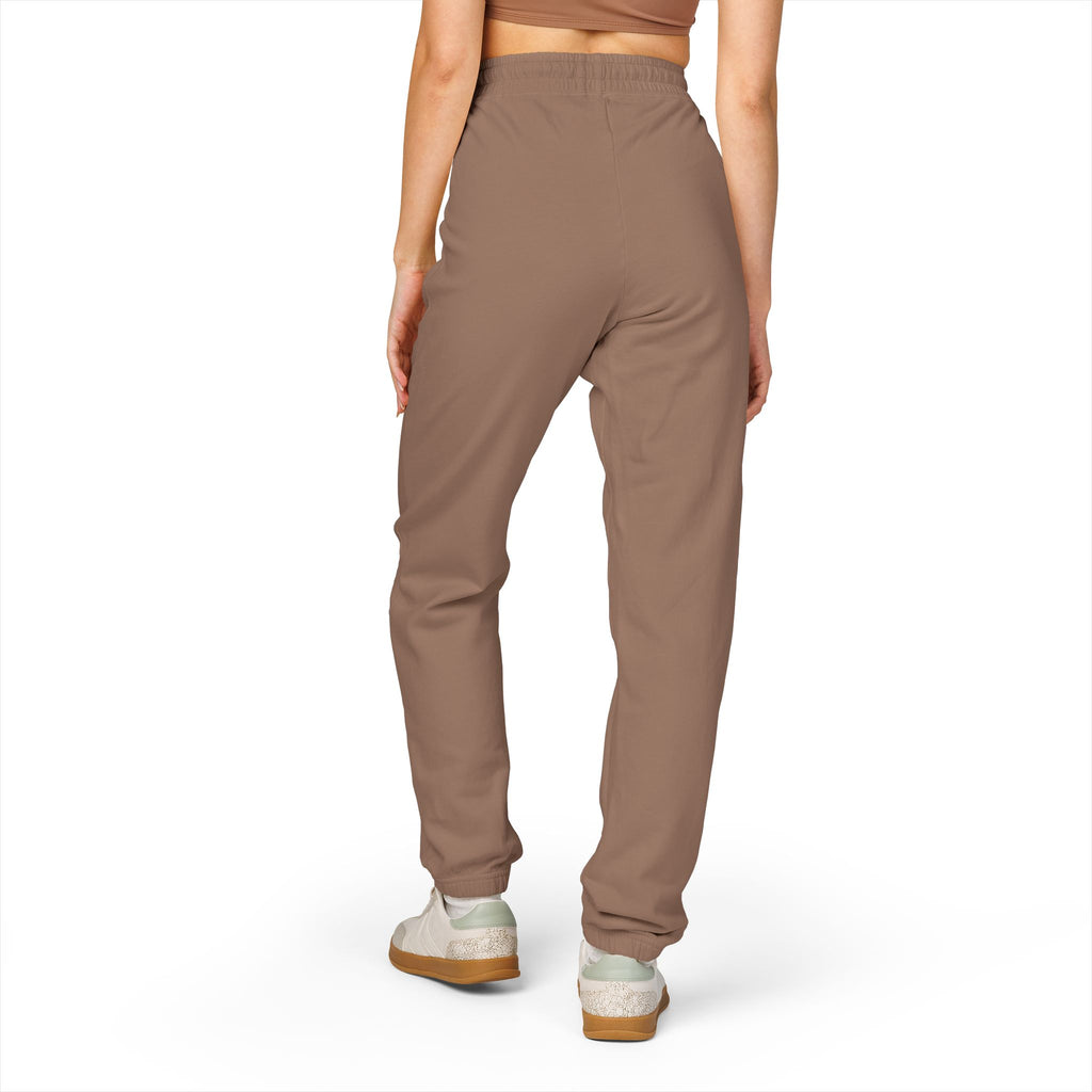 Embroidered Cozy Joggers — Small Gold Anchor Detail