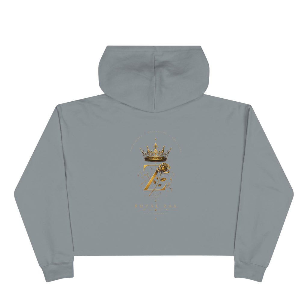 Cropped Hoodie — Gold Crown 'Z' Monogram Crop Hoodie